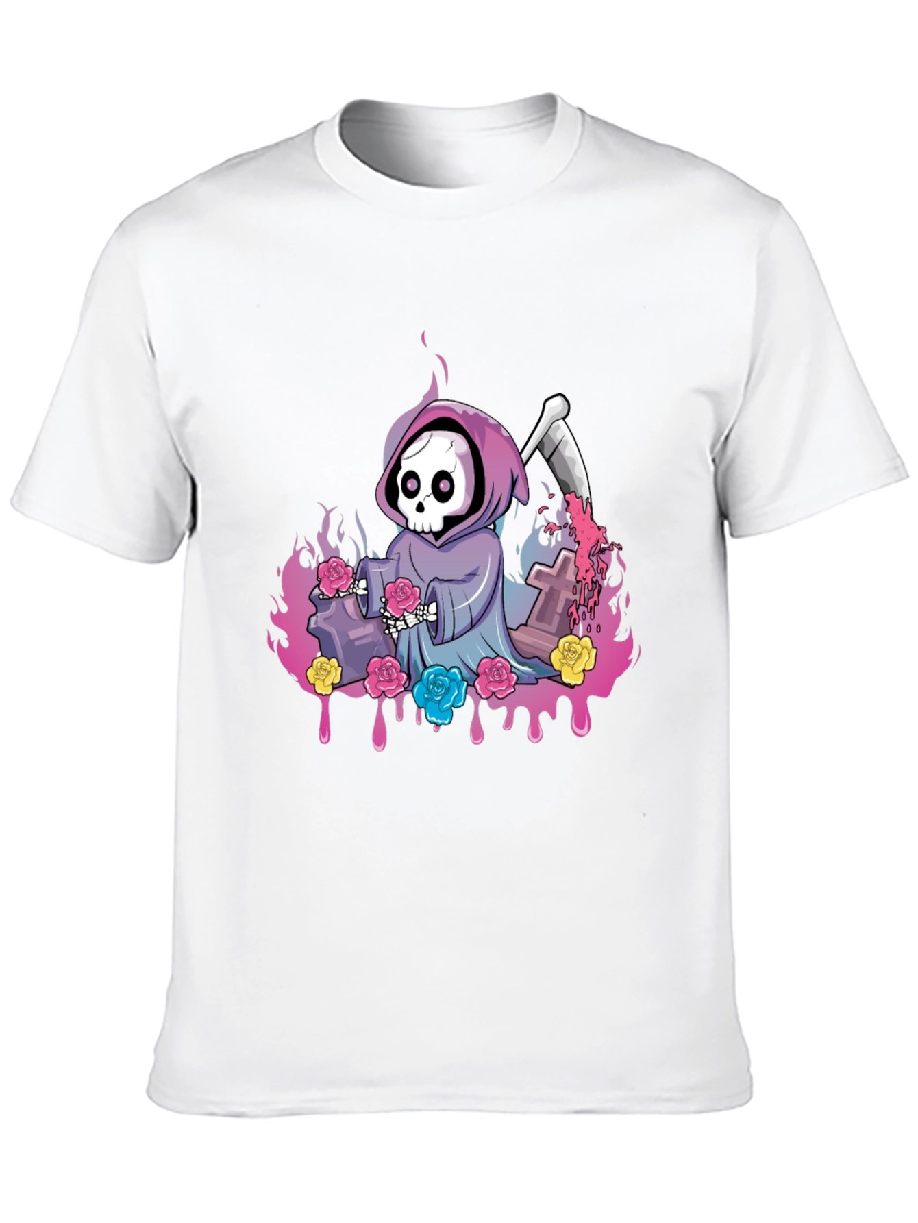 Grim Reaper Roses Graphic Tee