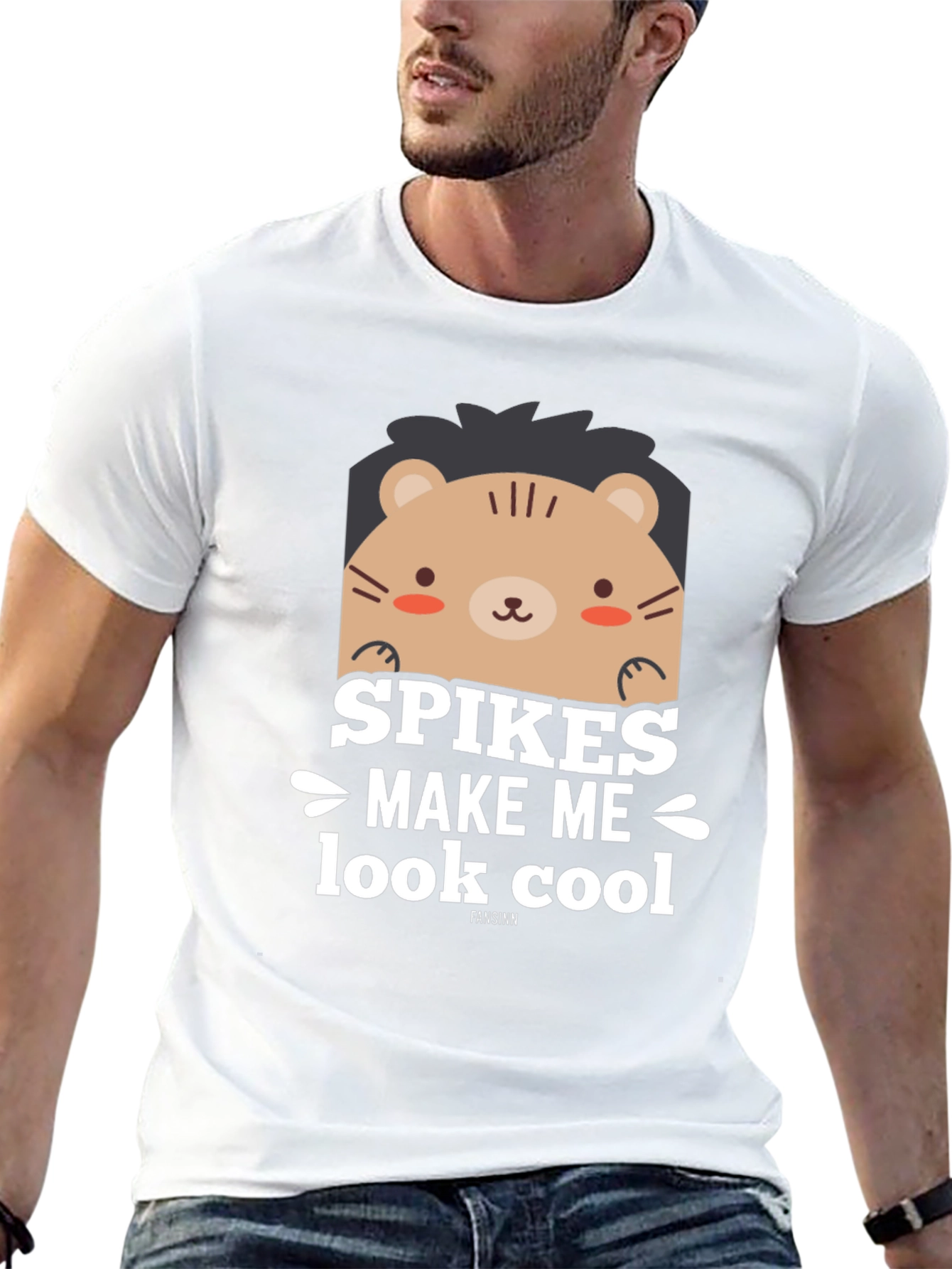 Spikes Make Me Look Cool Black Graphic T-Shirt