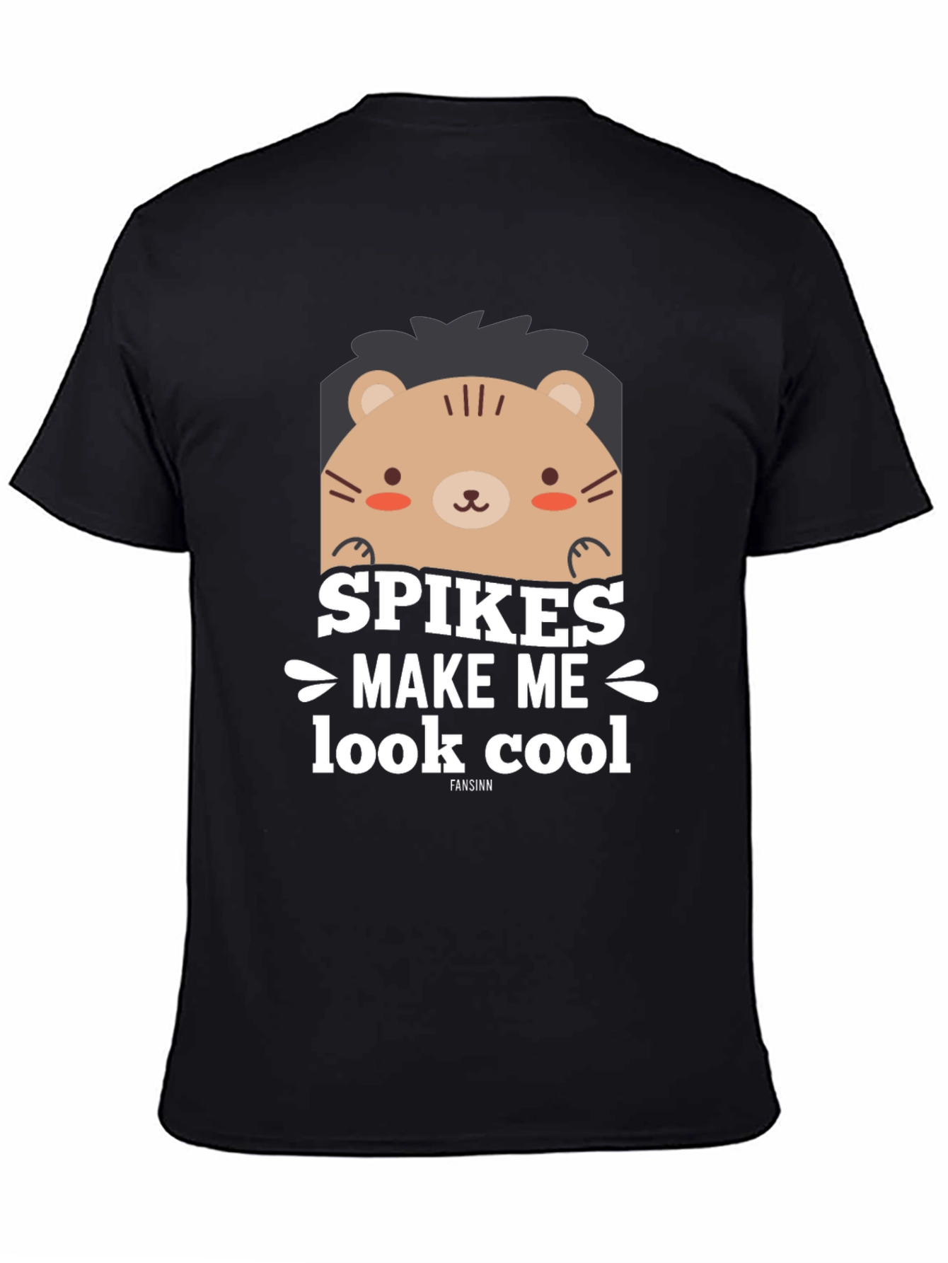 Spikes Make Me Look Cool Black Graphic T-Shirt