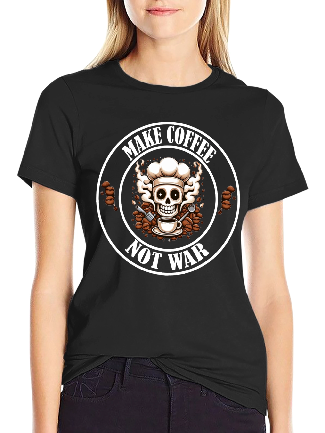 Make Coffee Not War Graphic T-Shirt