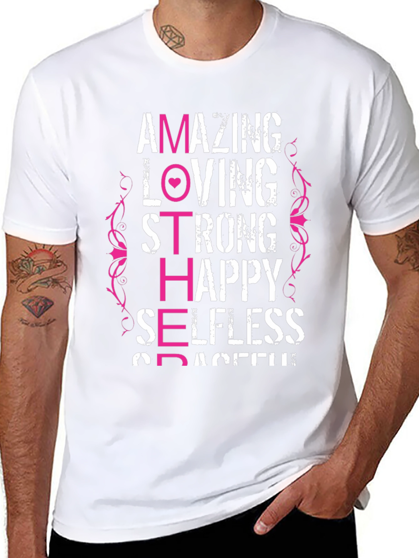 Amazing Mother T-Shirt - Loving Strong Happy