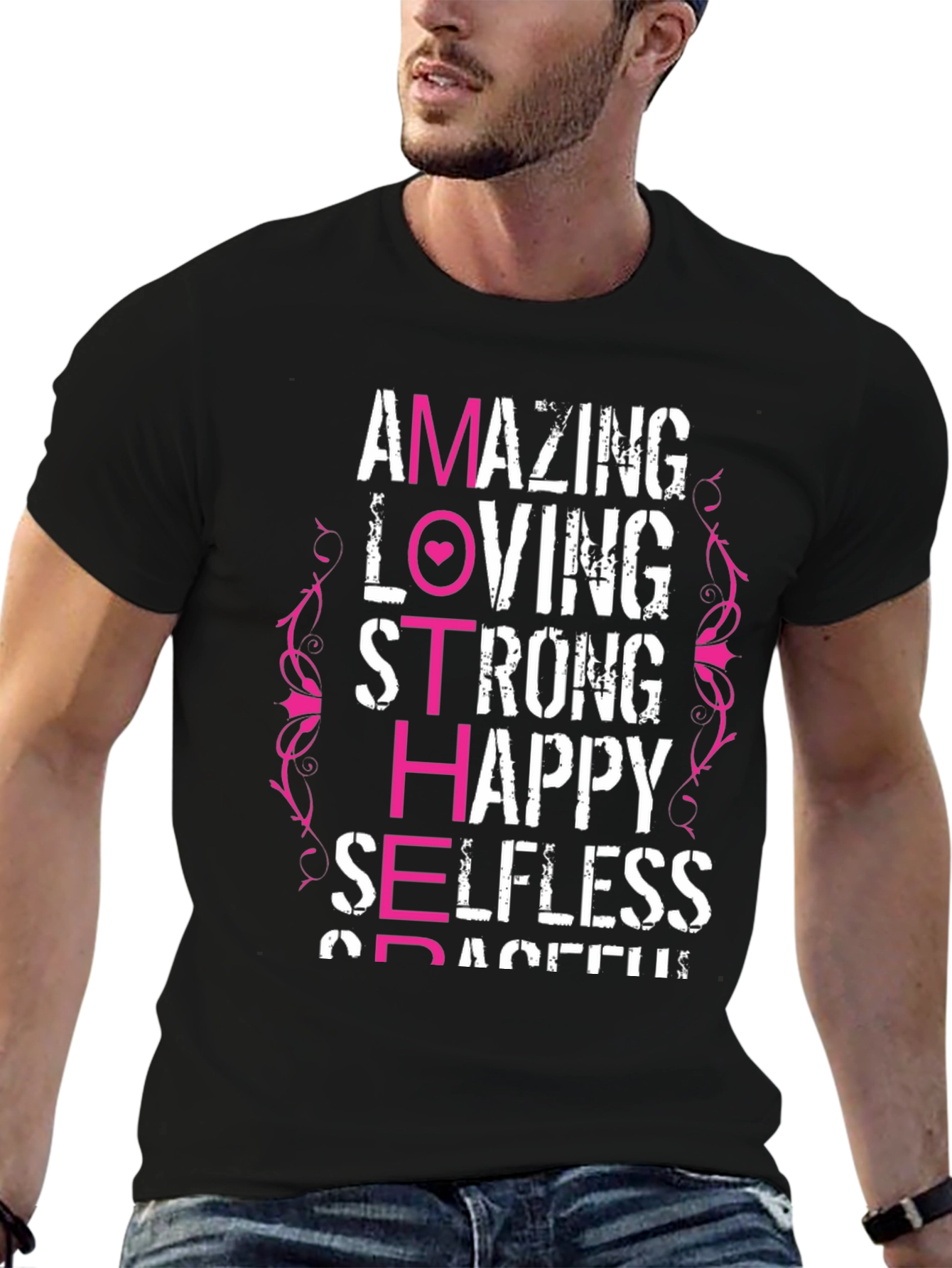 Amazing Mother T-Shirt - Loving Strong Happy