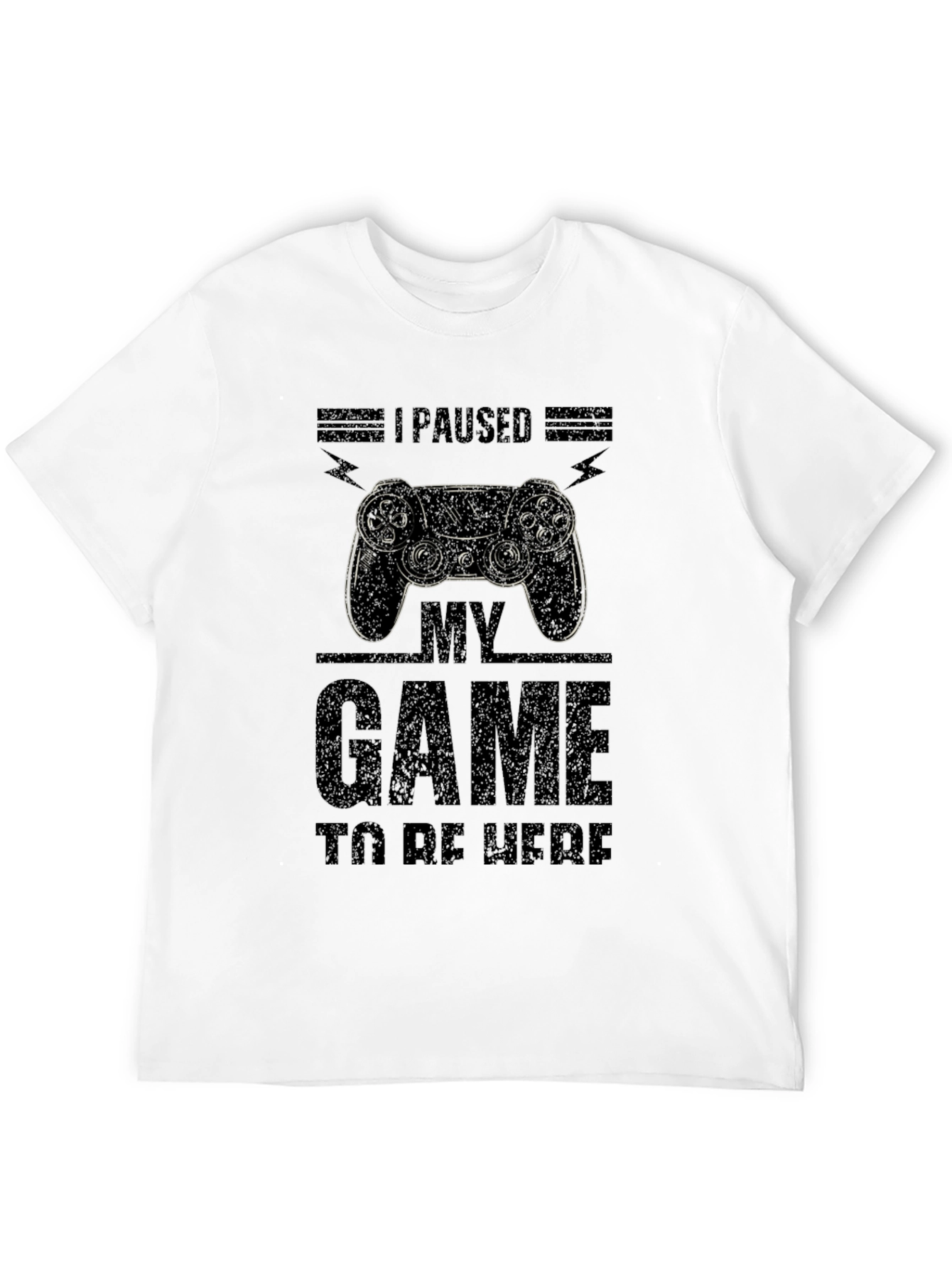 I Paused My Game Black T-Shirt