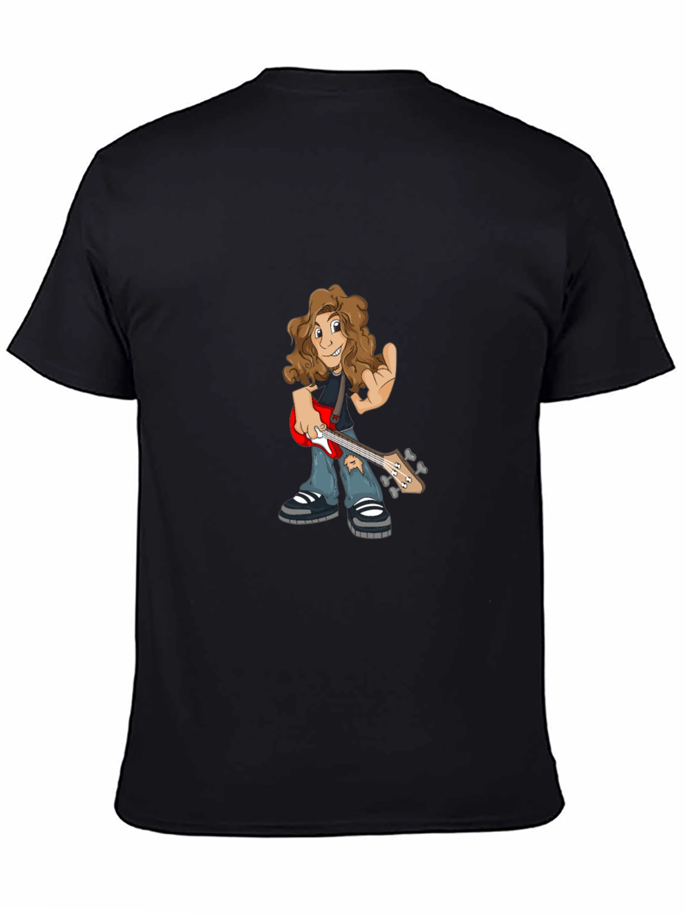 Cartoon Guitarist Graphic Tee