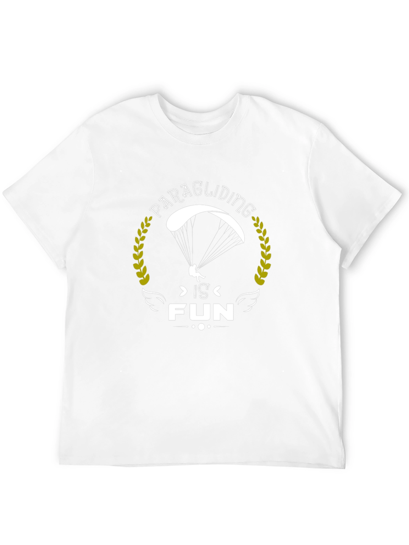 Paragliding is Fun Graphic Tee - Black Cotton T-Shirt
