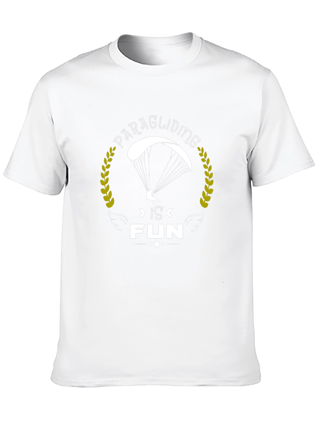 Paragliding is Fun Graphic Tee - Black Cotton T-Shirt