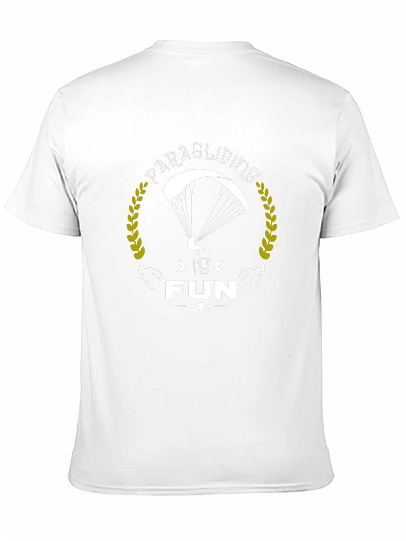 Paragliding is Fun Graphic Tee - Black Cotton T-Shirt