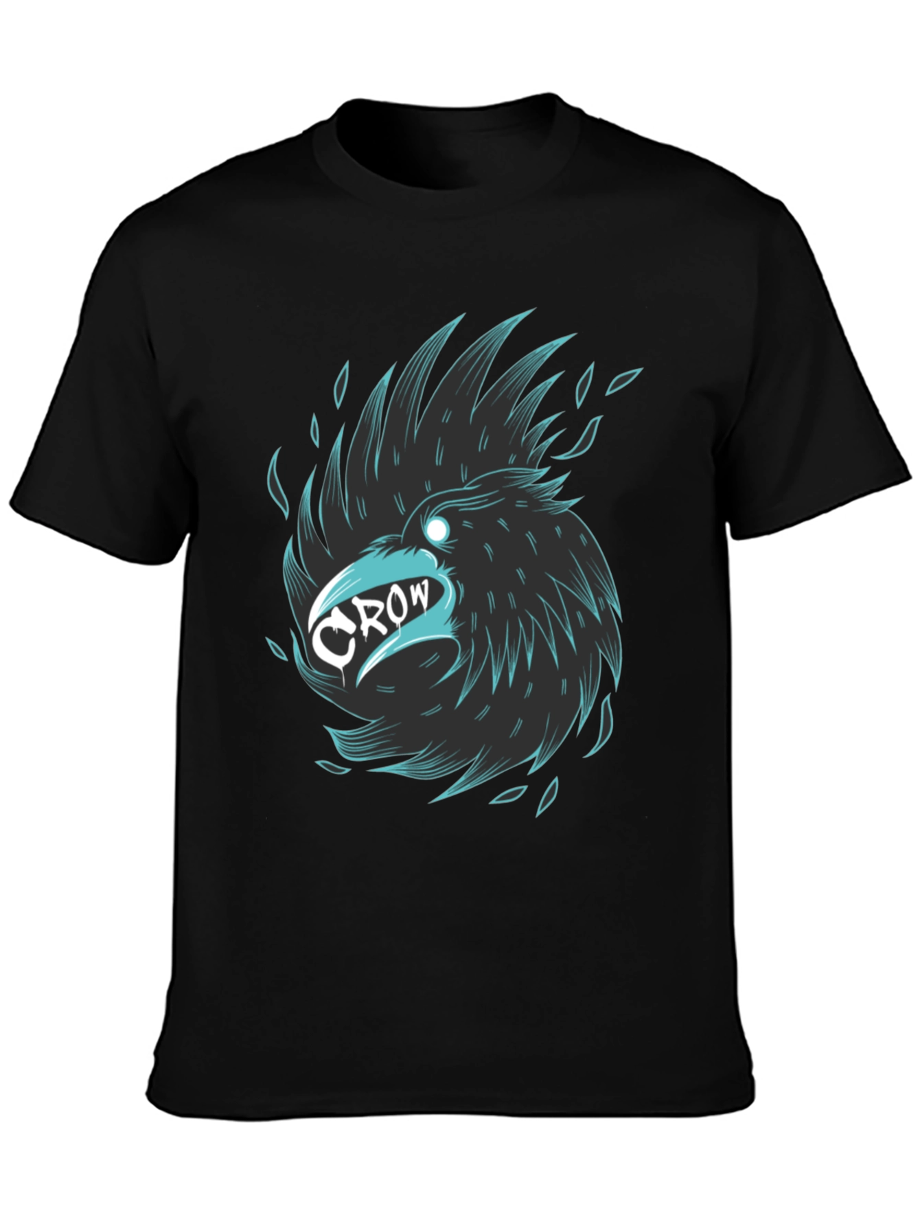 Cool Crow Graphic Tee - Stylish Black T-Shirt