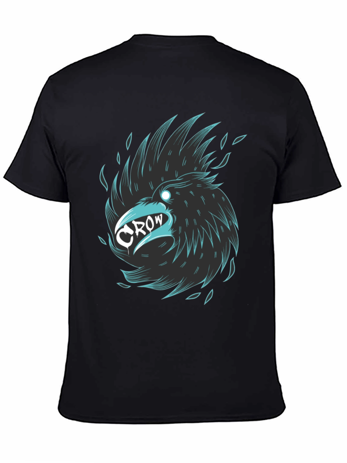 Cool Crow Graphic Tee - Stylish Black T-Shirt