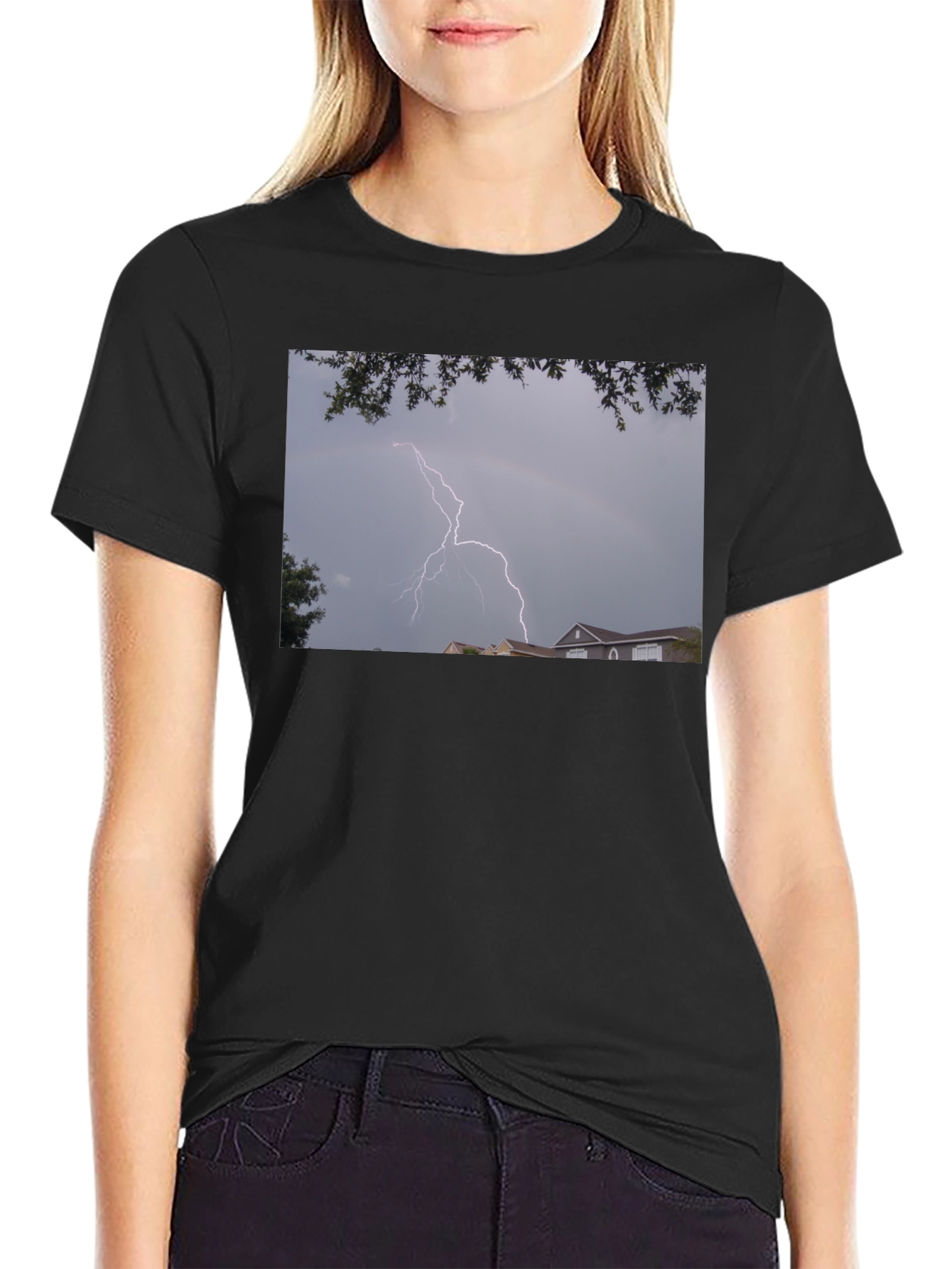 Lightning Graphic Black T-Shirt
