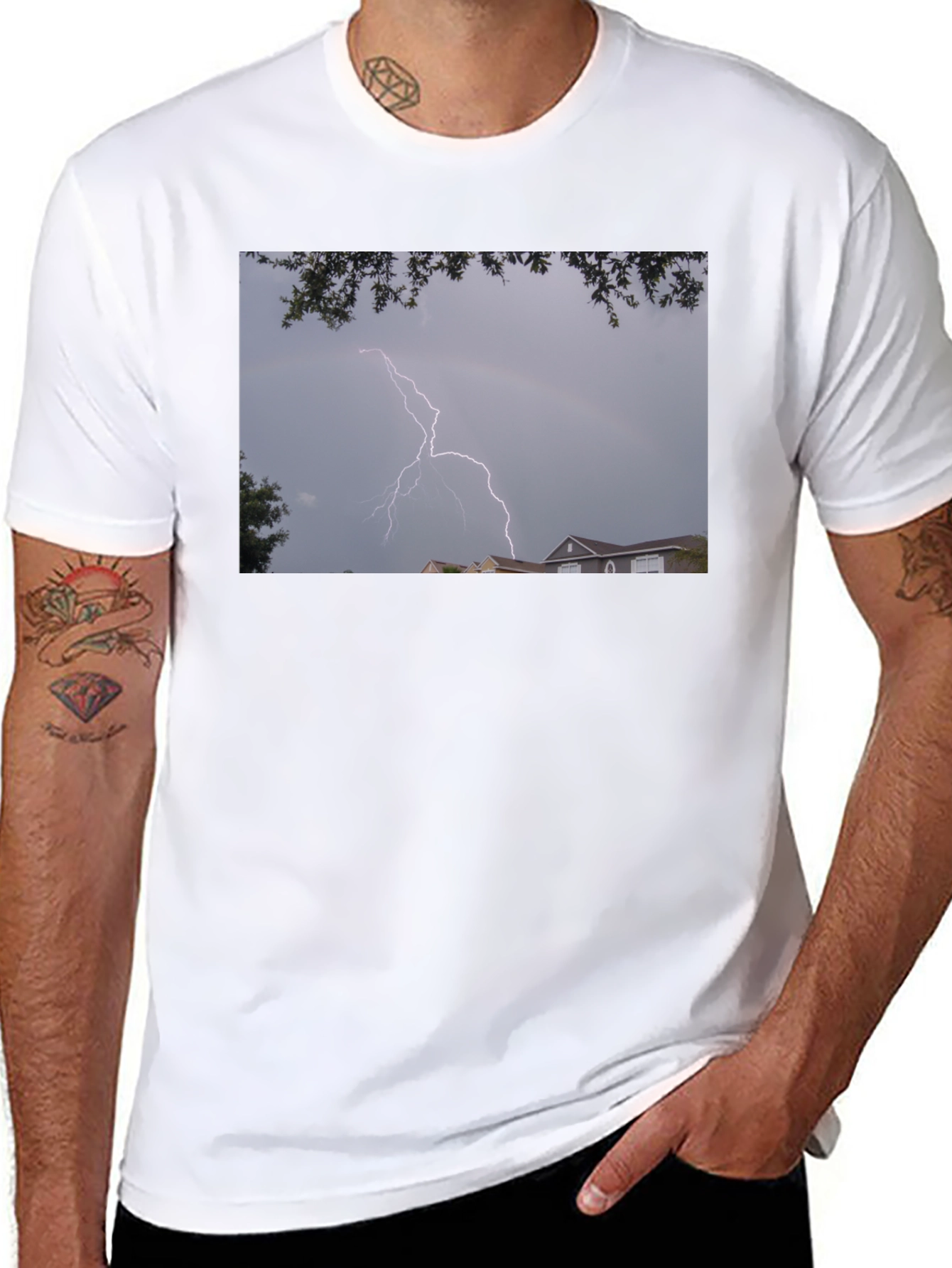 Lightning Graphic Black T-Shirt