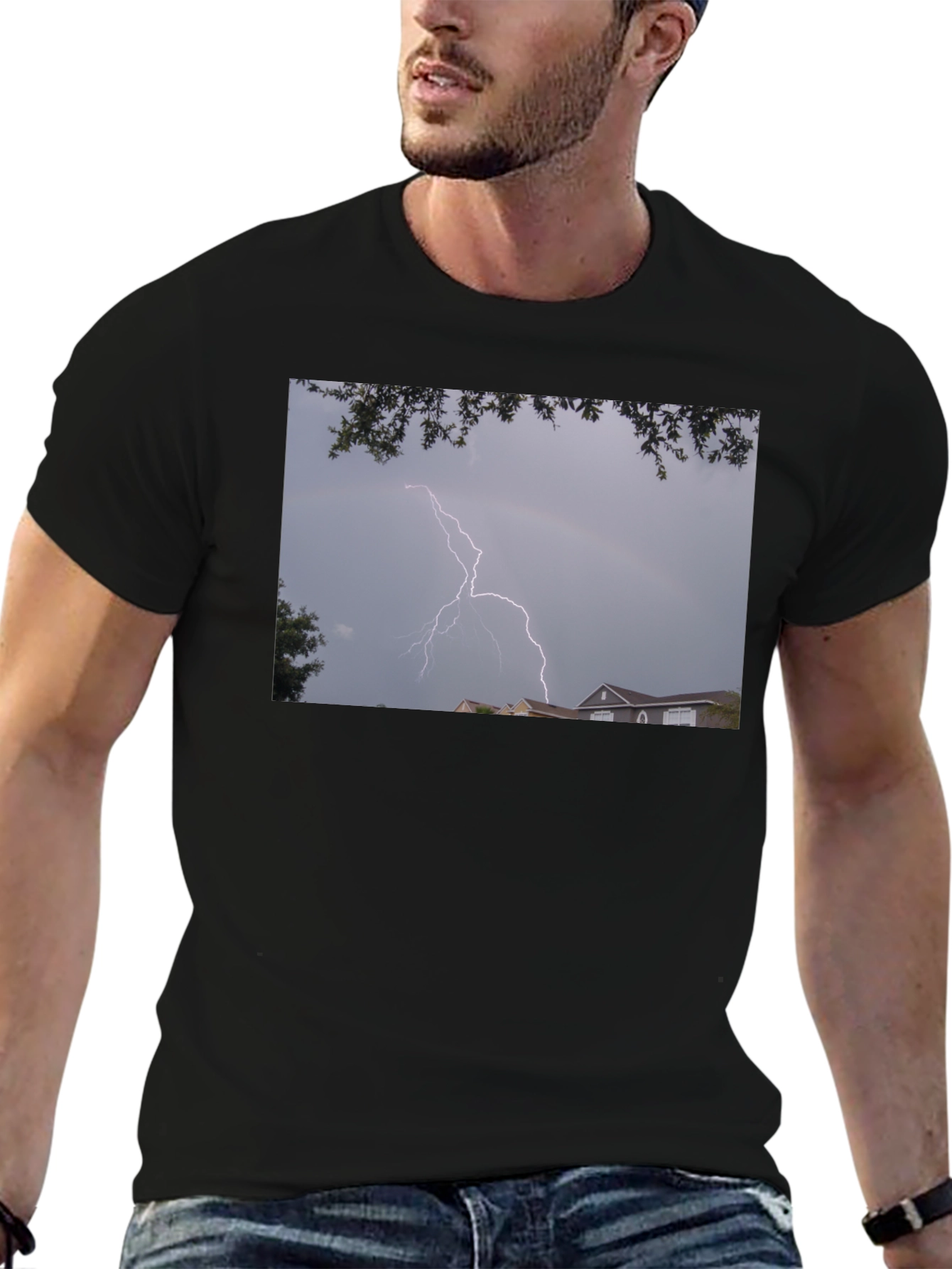 Lightning Graphic Black T-Shirt