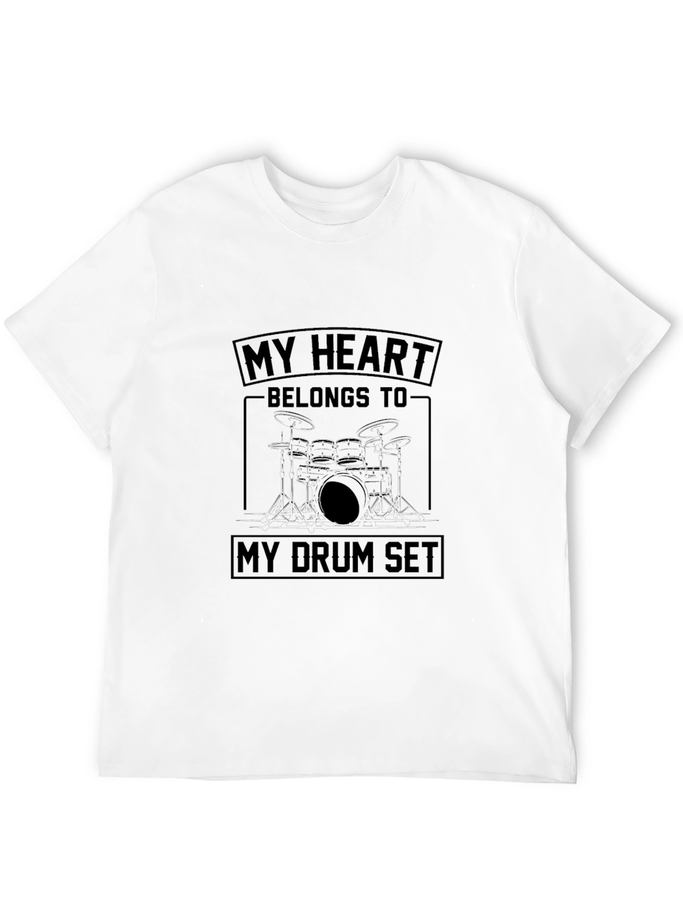 My Heart Belongs To My Drum Set Graphic Tee