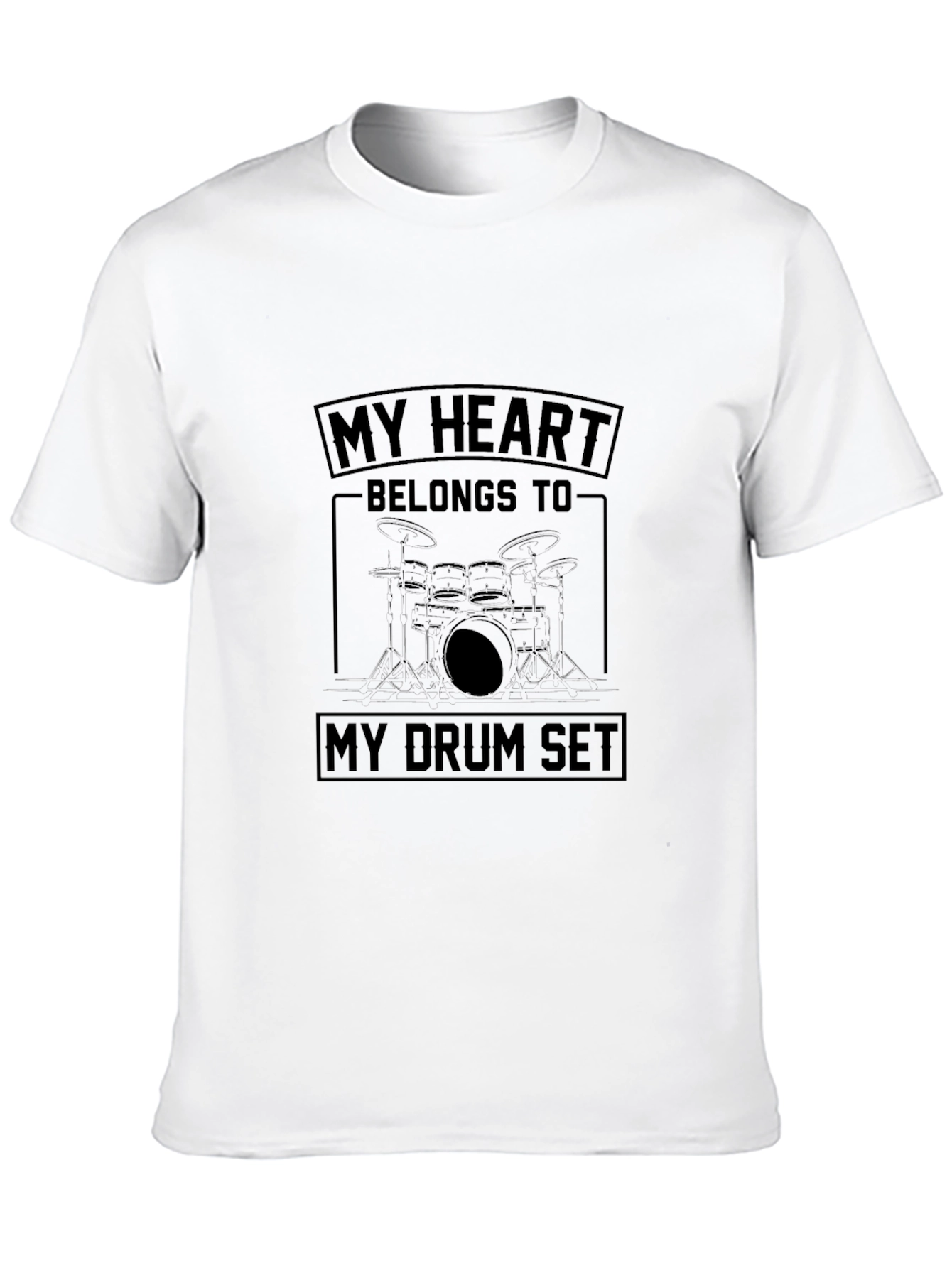 My Heart Belongs To My Drum Set Graphic Tee