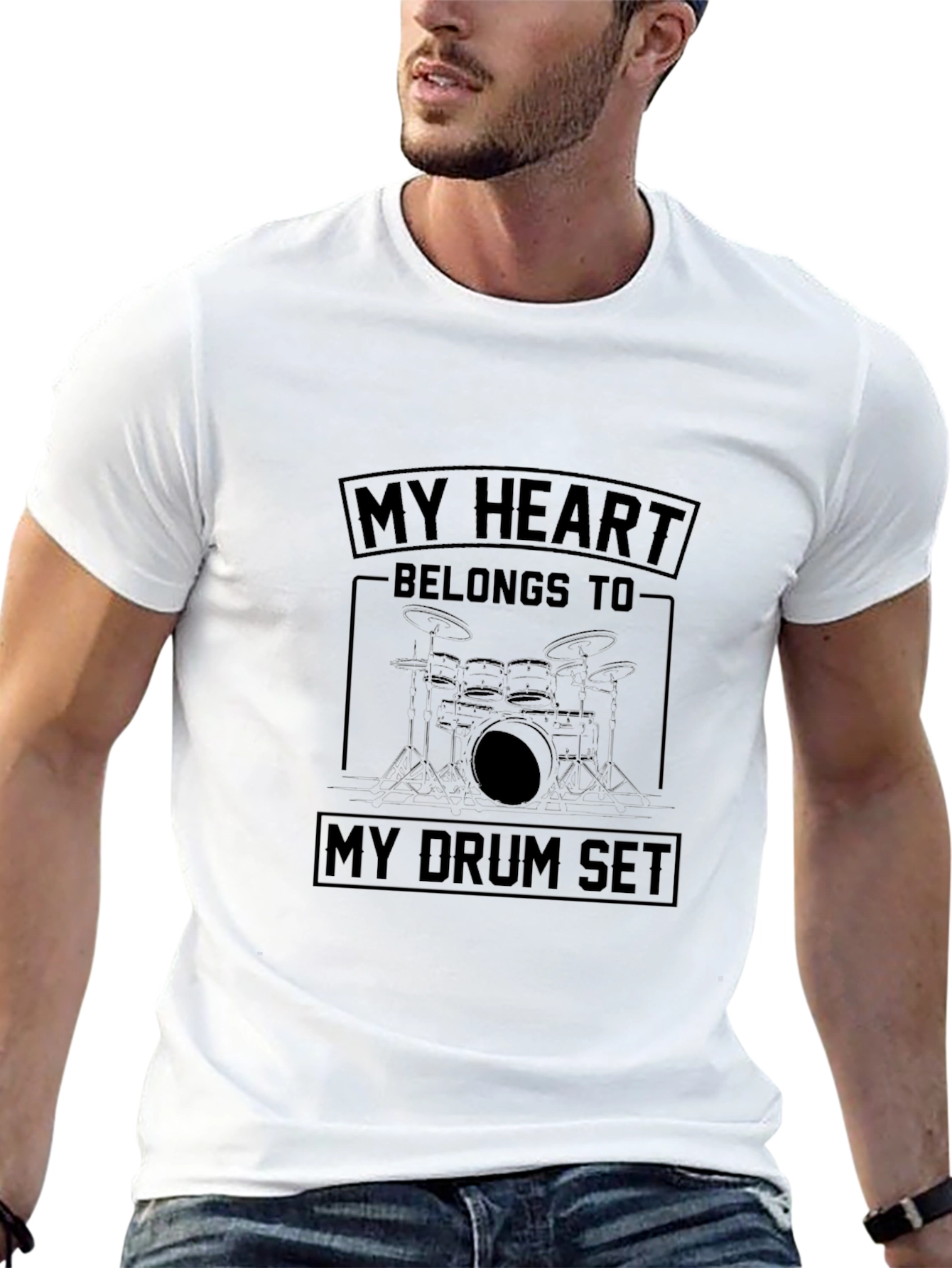 My Heart Belongs To My Drum Set Graphic Tee