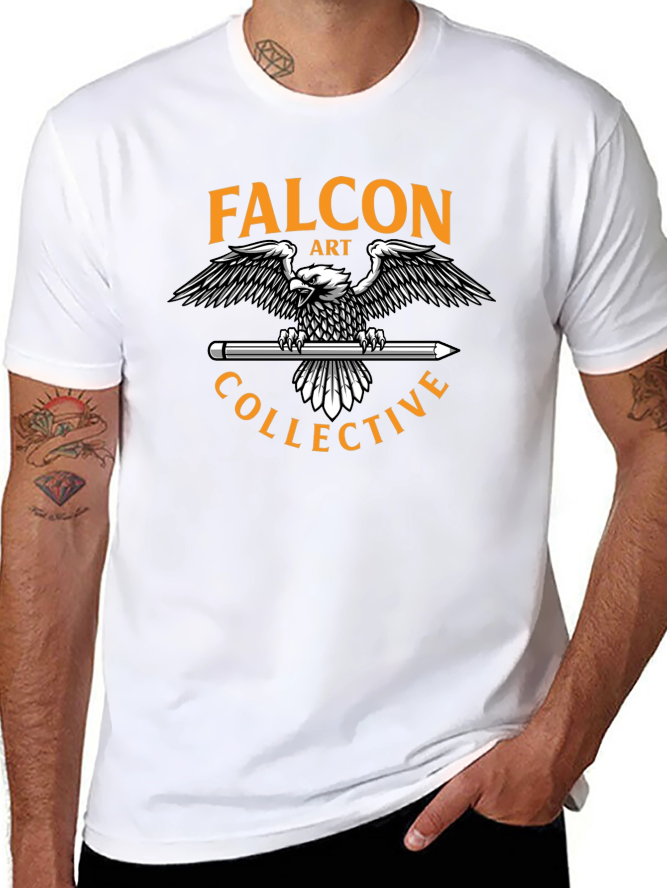 Falcon Art Collective Black Graphic T-Shirt