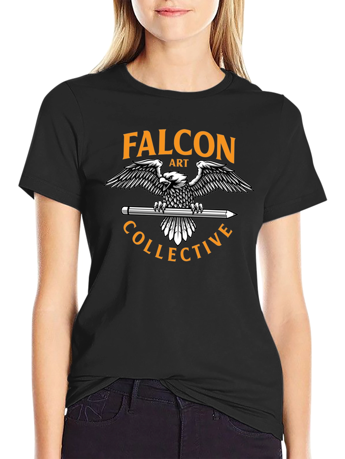 Falcon Art Collective Black Graphic T-Shirt