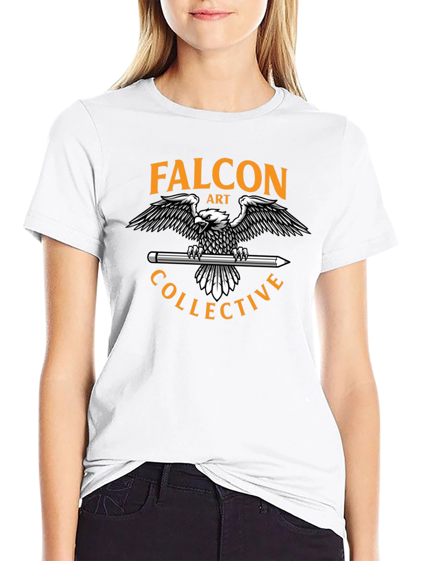Falcon Art Collective Black Graphic T-Shirt