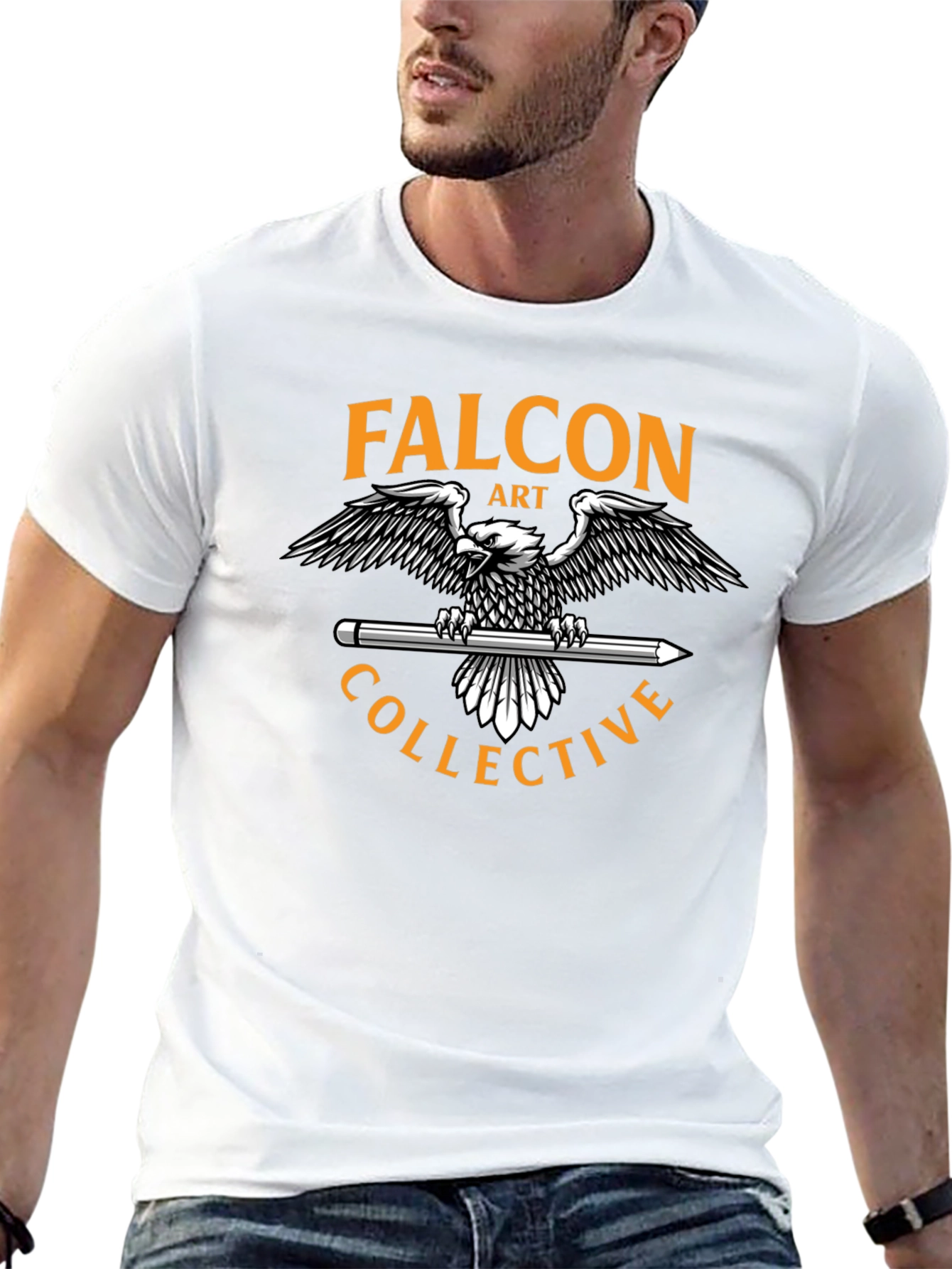Falcon Art Collective Black Graphic T-Shirt
