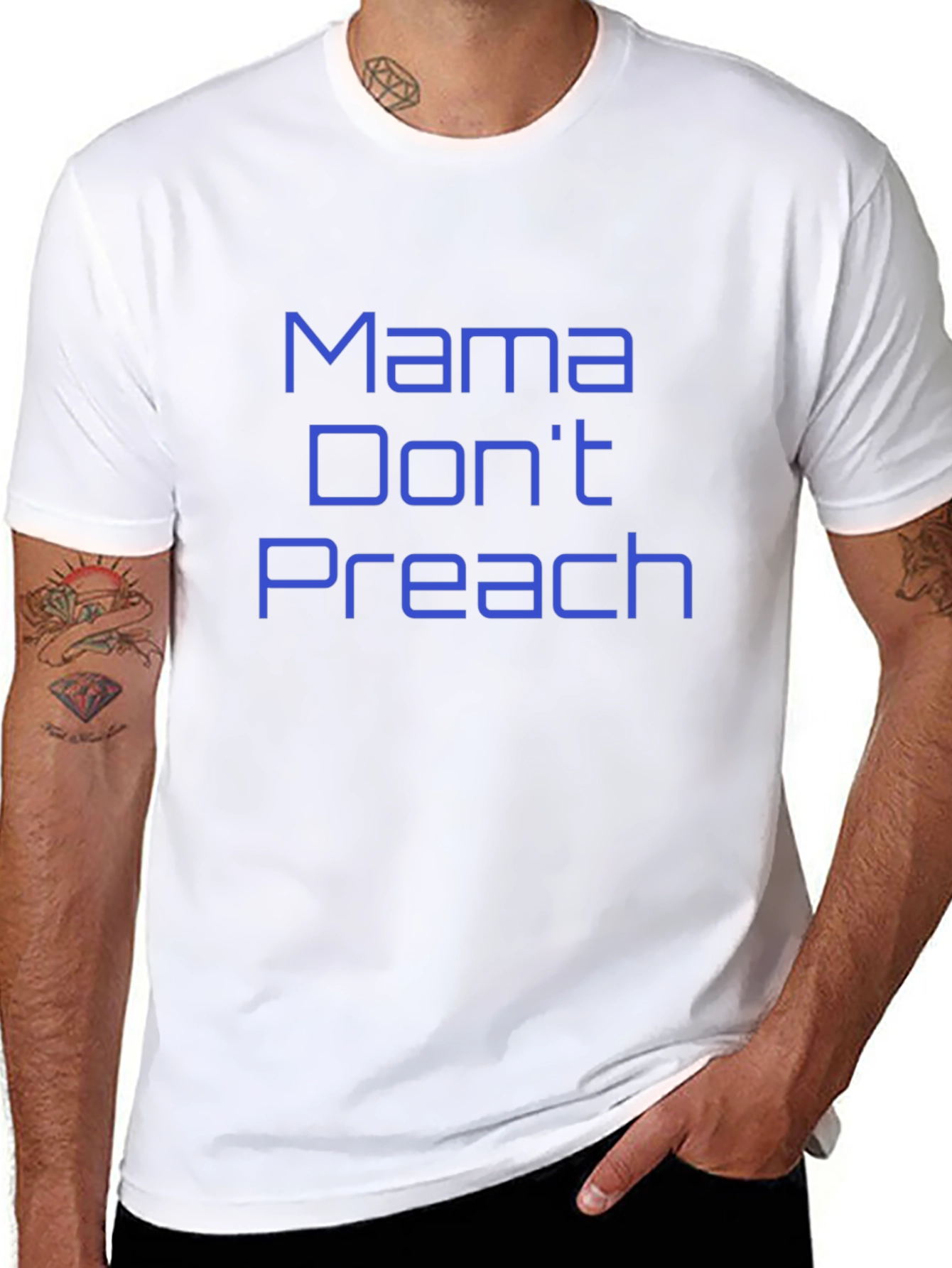 Mama Dont Preach Black Graphic Tee