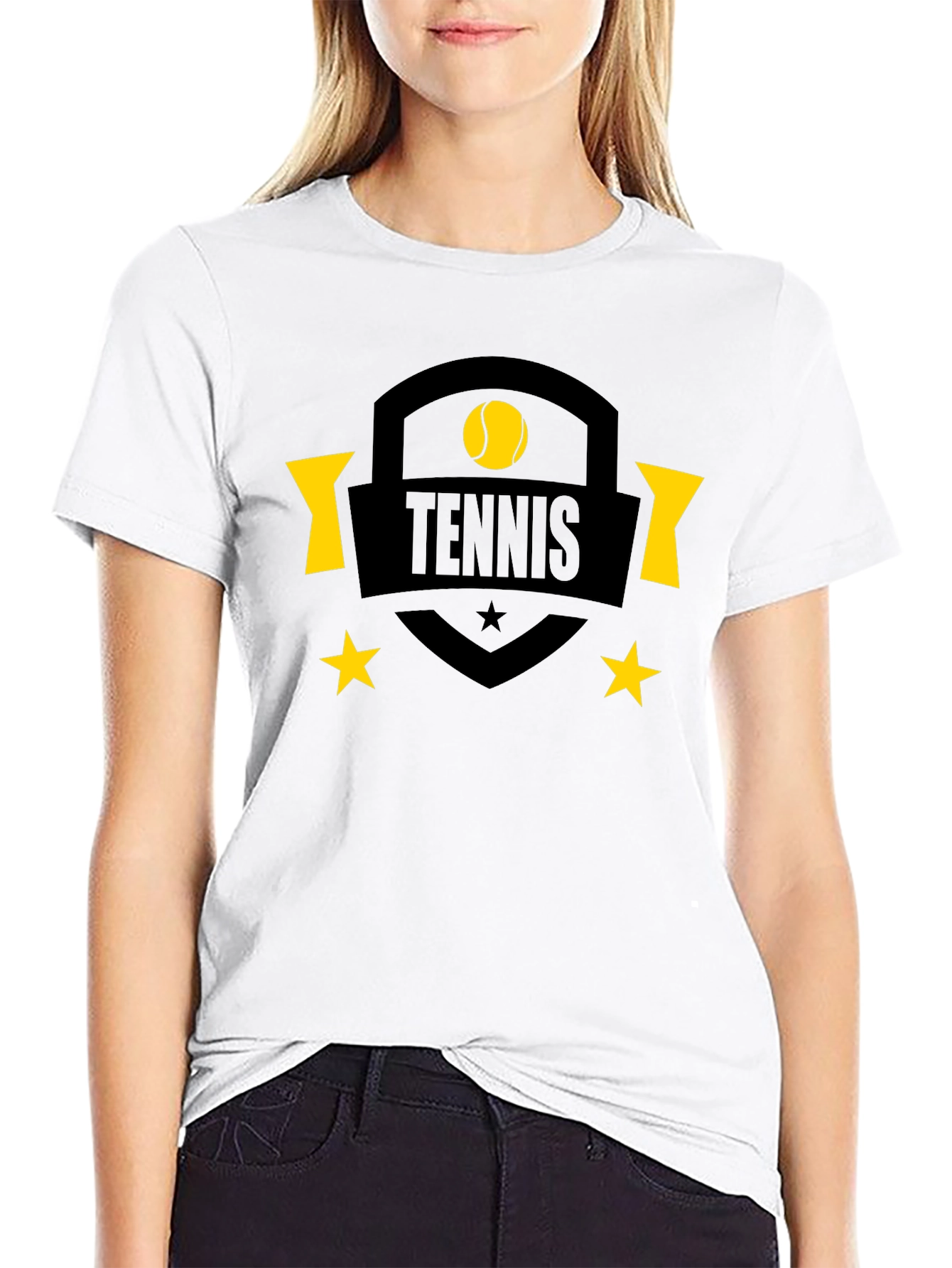 Tennis Graphic Black T-Shirt