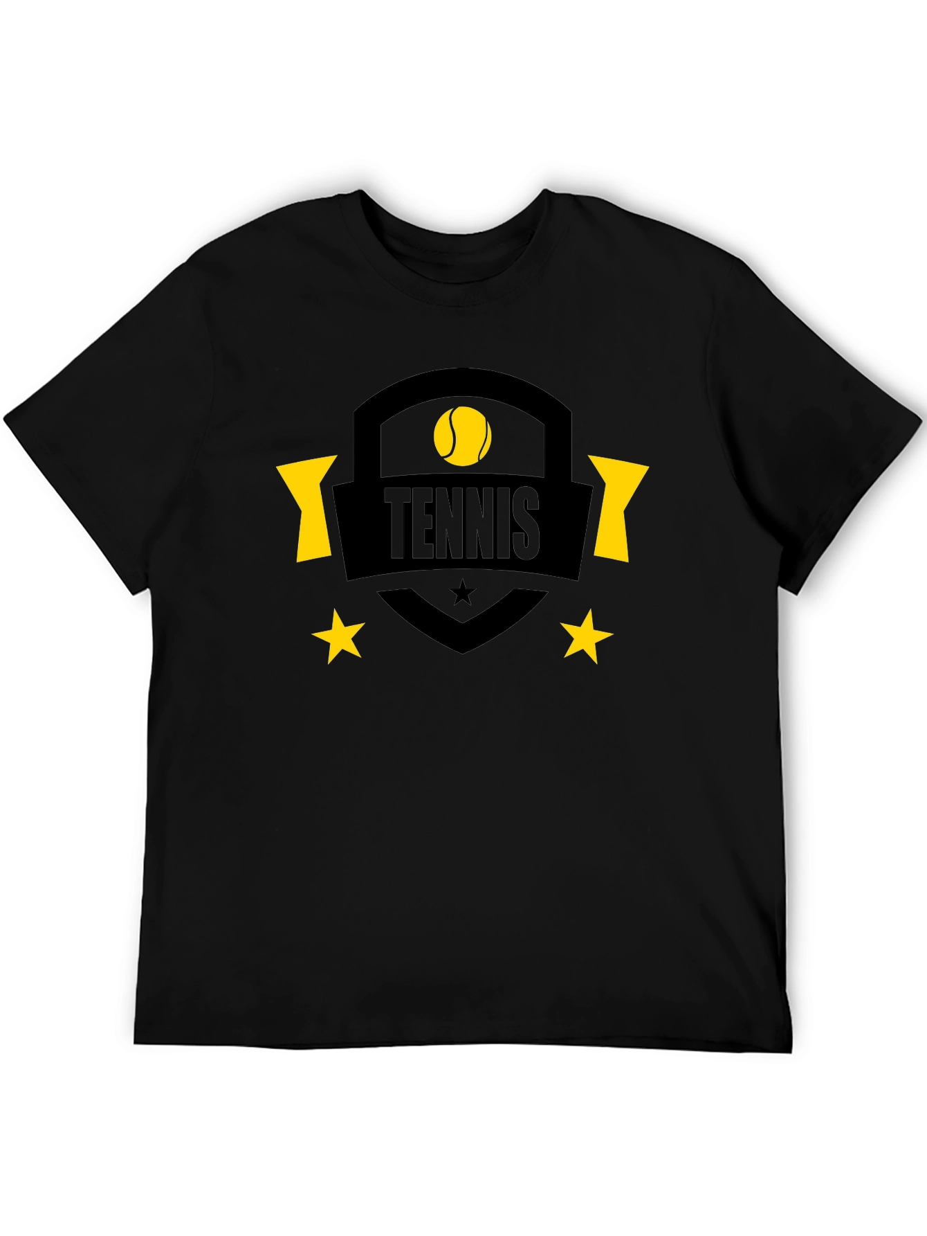 Tennis Graphic Black T-Shirt