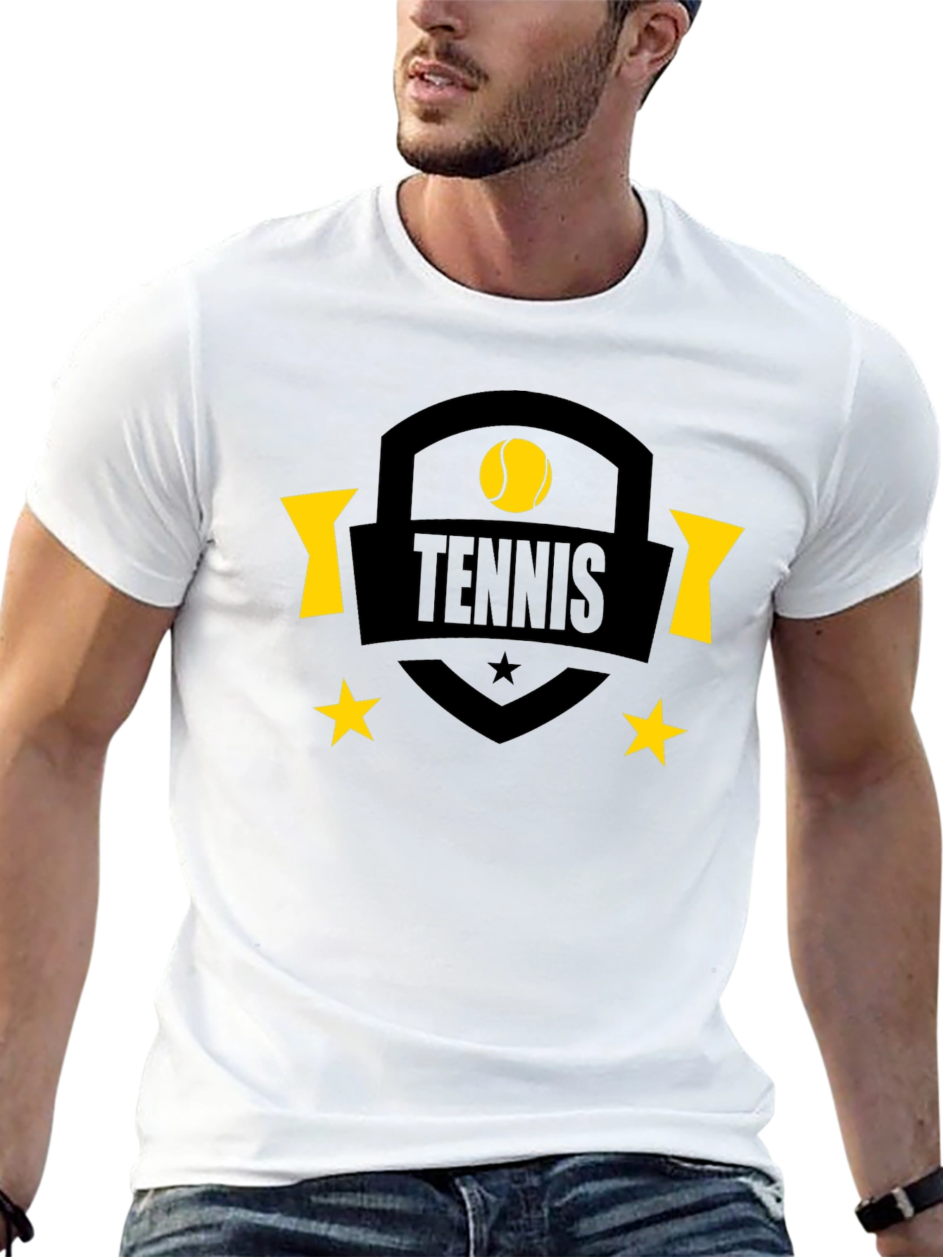 Tennis Graphic Black T-Shirt