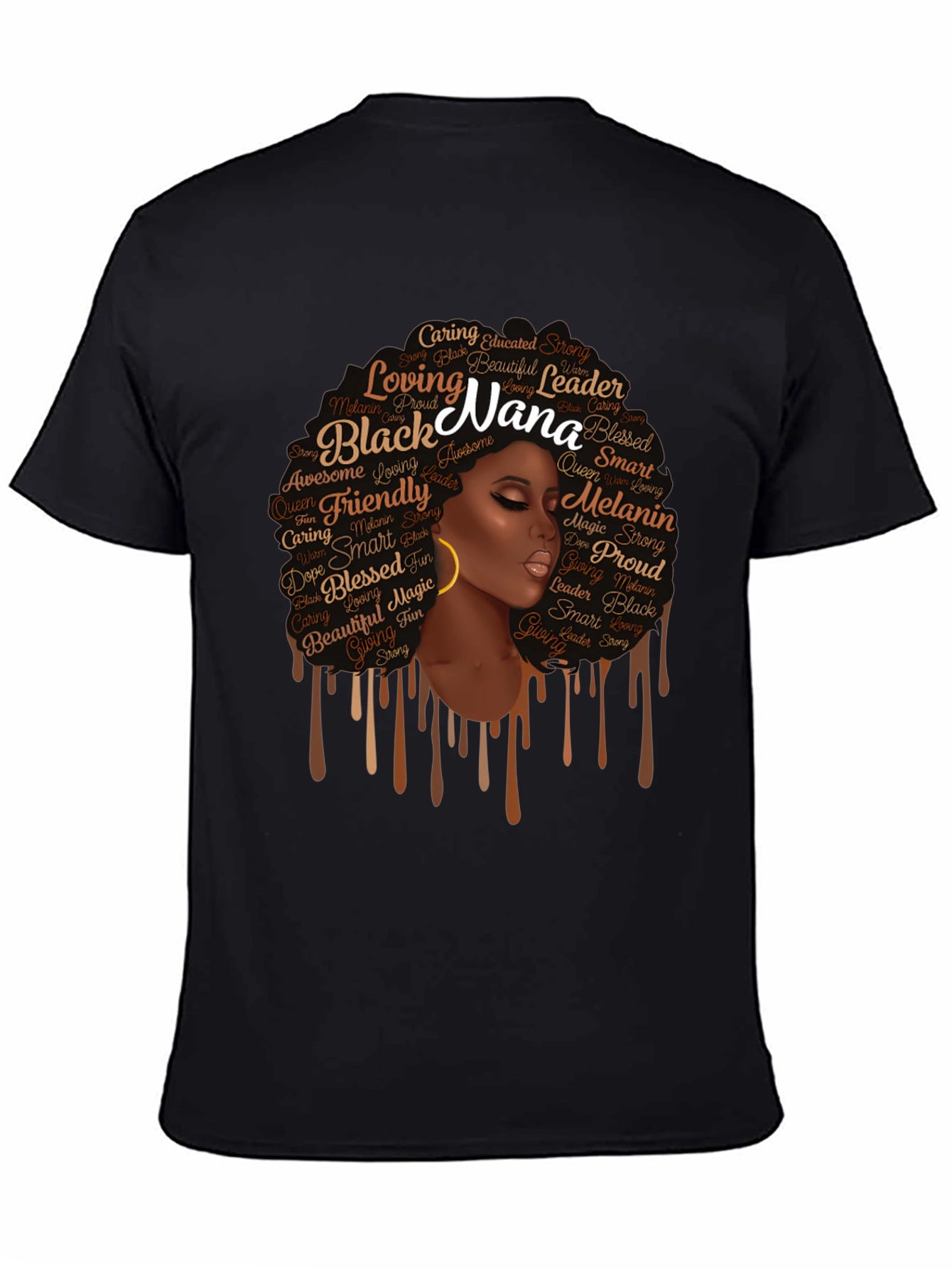 Black Nana Graphic T-Shirt - Afro Queen Tee