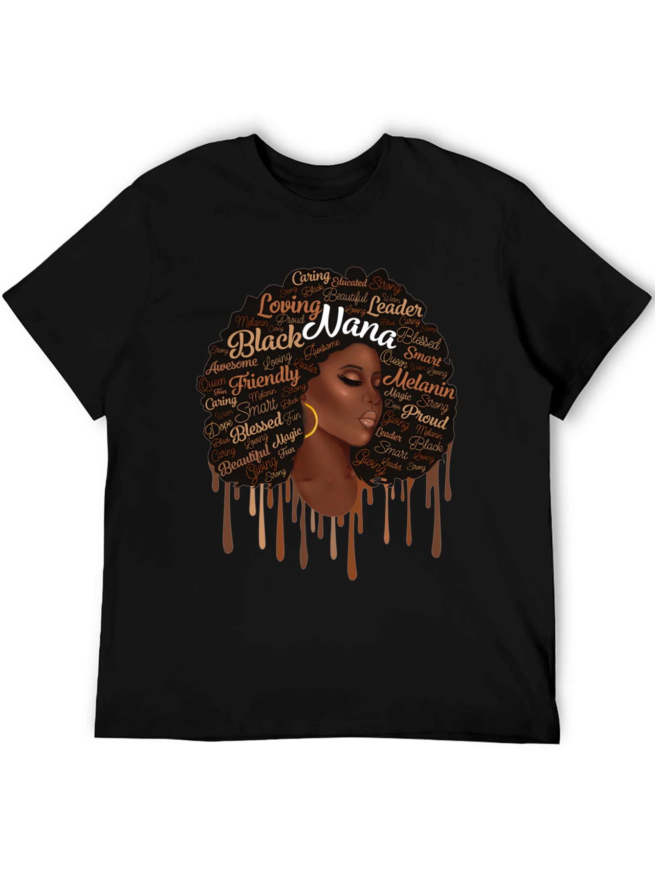 Black Nana Graphic T-Shirt - Afro Queen Tee