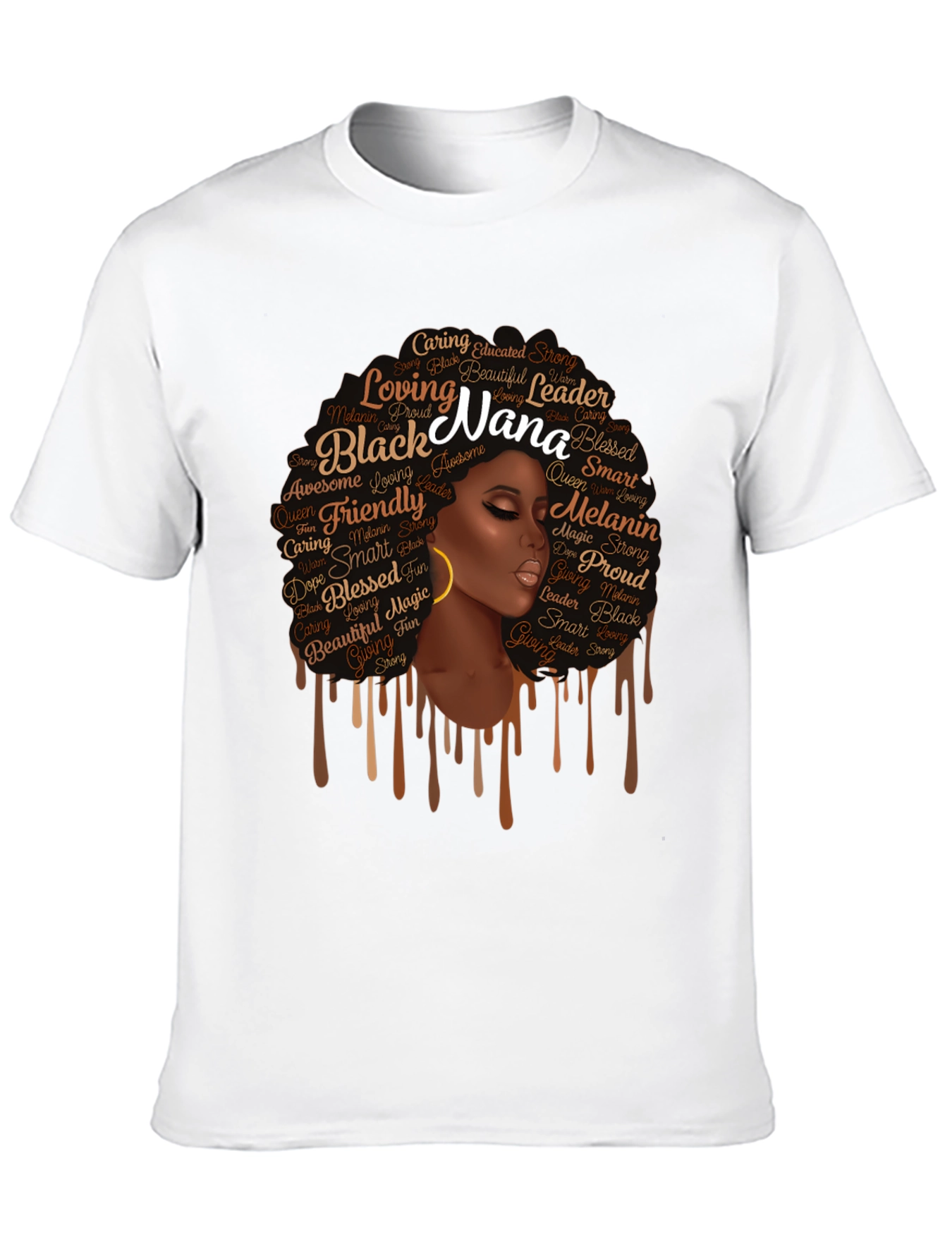 Black Nana Graphic T-Shirt - Afro Queen Tee