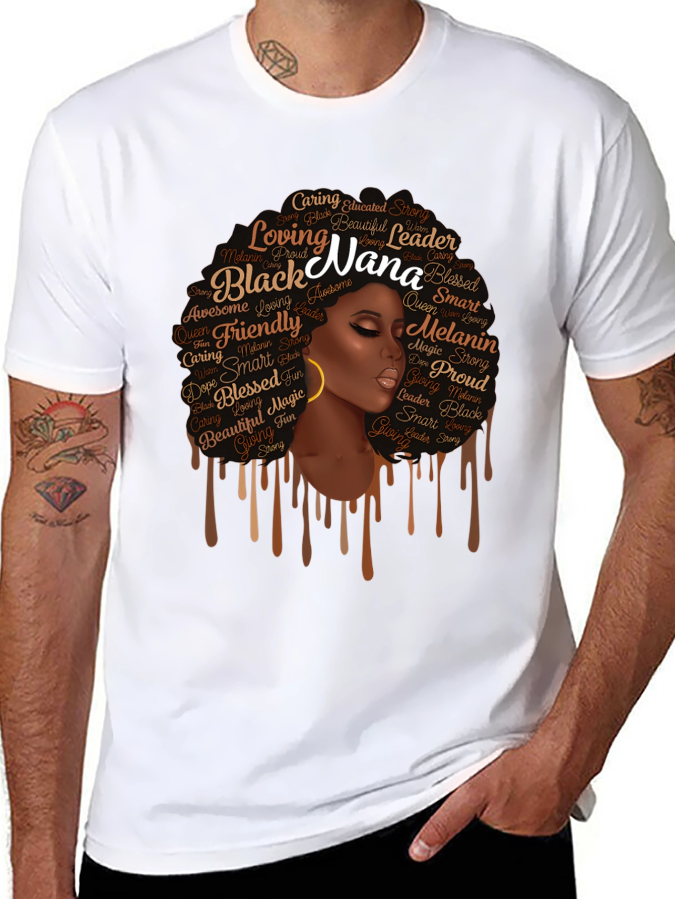 Black Nana Graphic T-Shirt - Afro Queen Tee
