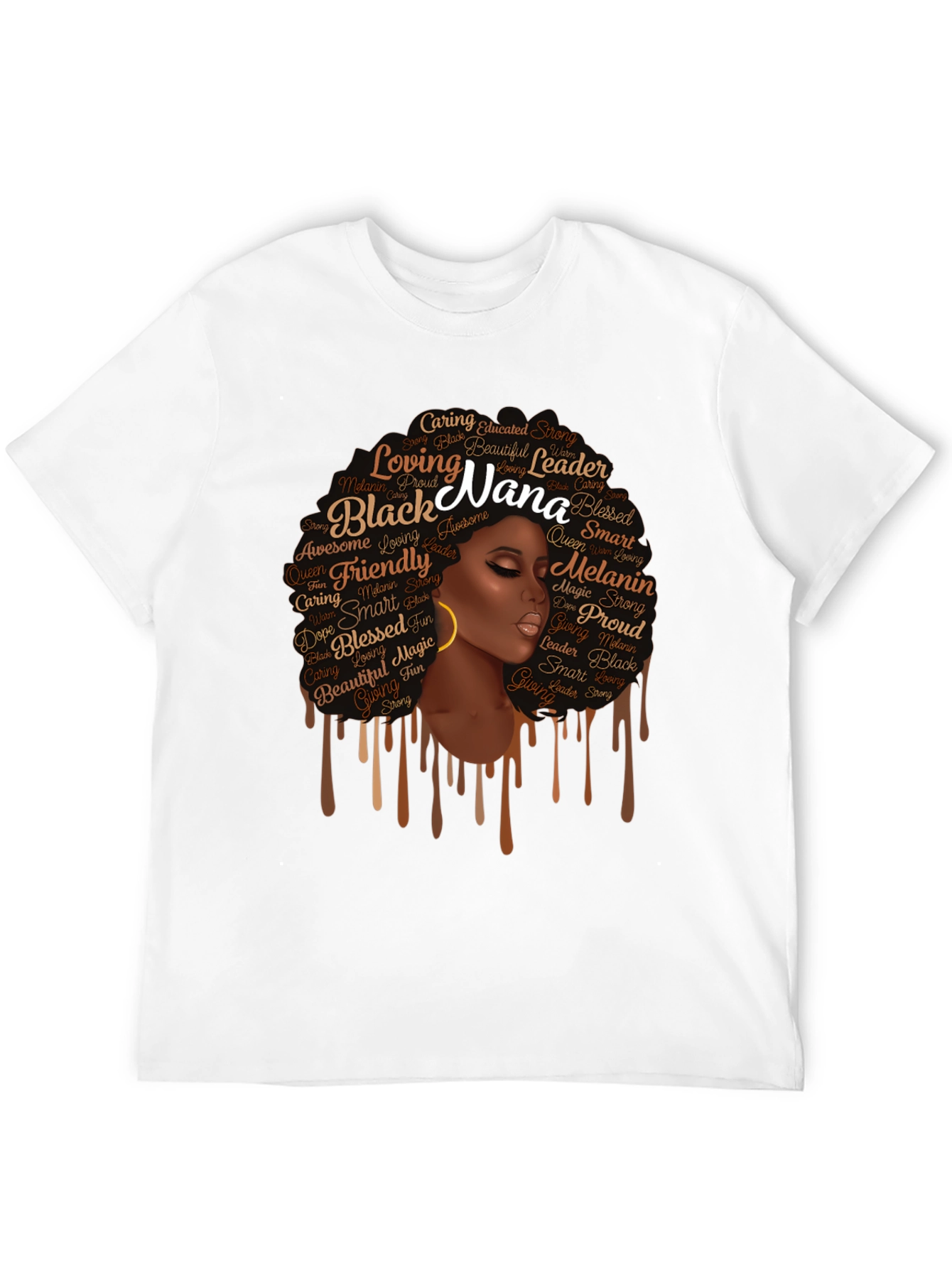 Black Nana Graphic T-Shirt - Afro Queen Tee