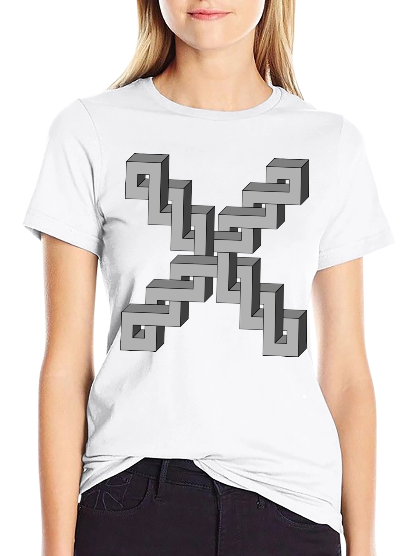 Optical Illusion Geometric T-Shirt