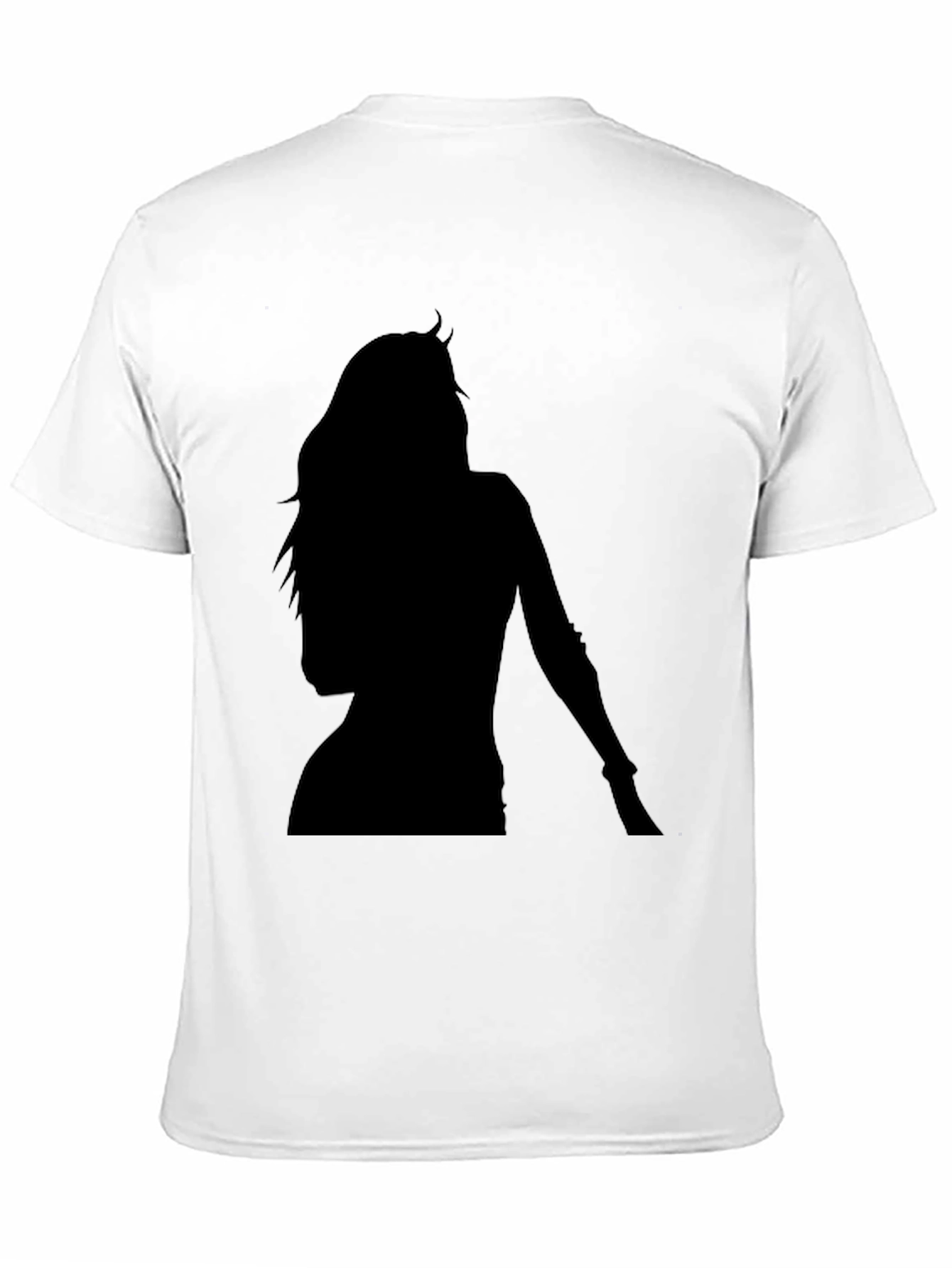 Silhouette Graphic Tee - Classic Black Cotton Blend Shirt