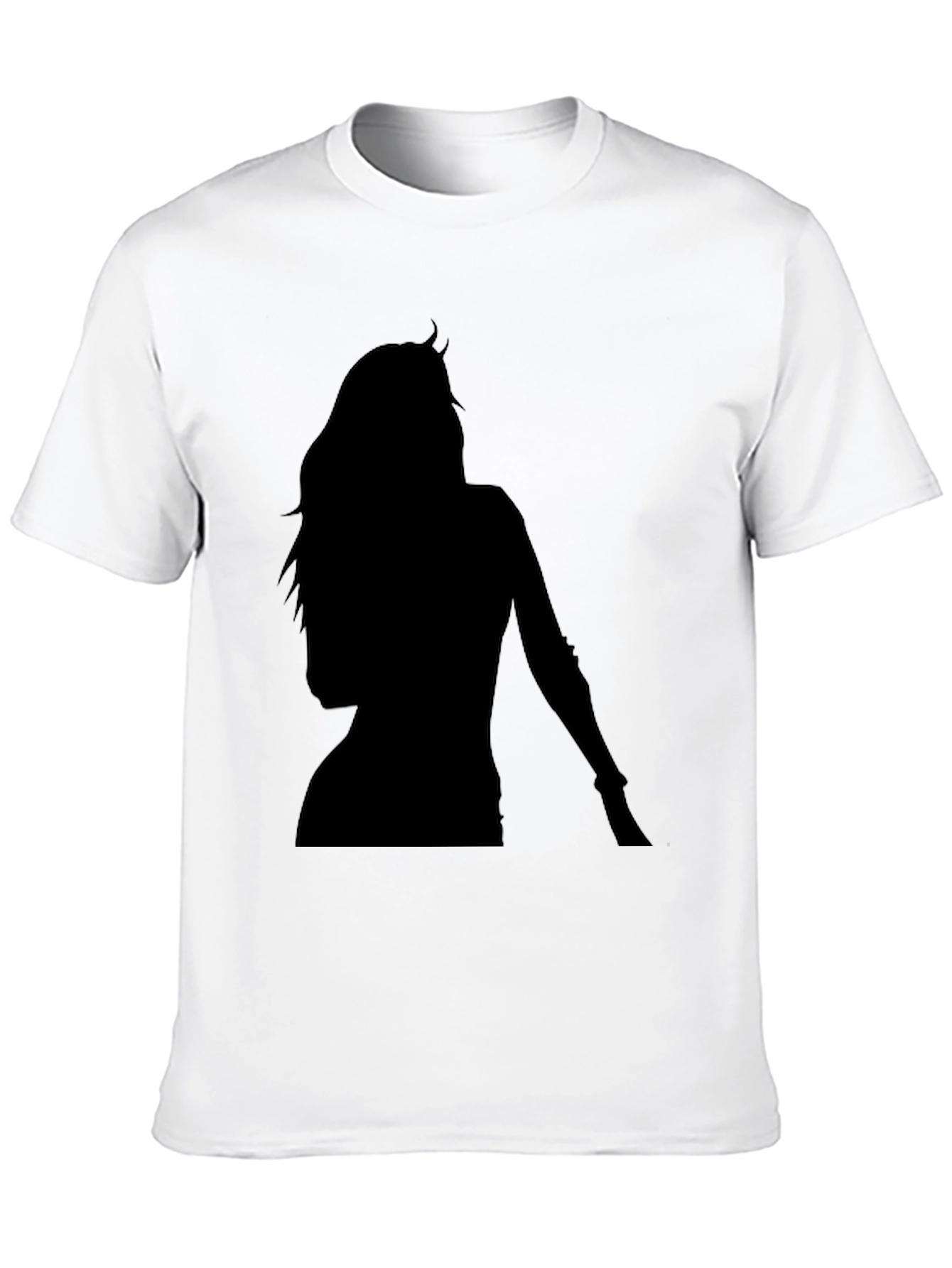 Silhouette Graphic Tee - Classic Black Cotton Blend Shirt