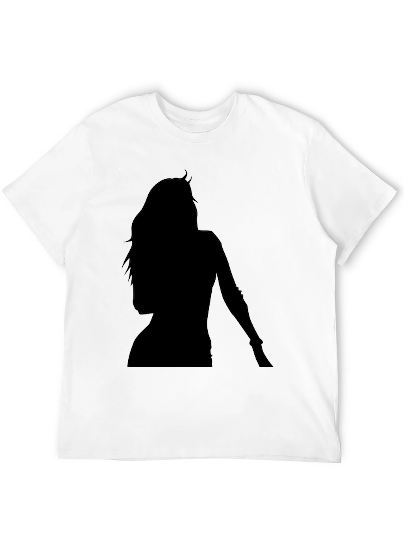 Silhouette Graphic Tee - Classic Black Cotton Blend Shirt