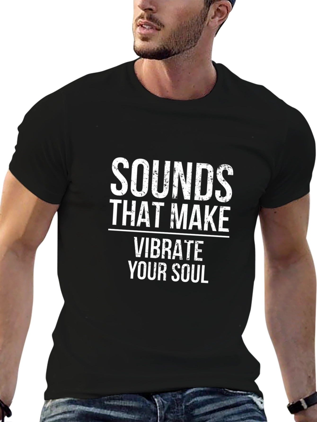 Sounds That Make Your Soul Vibrate Black T-Shirt
