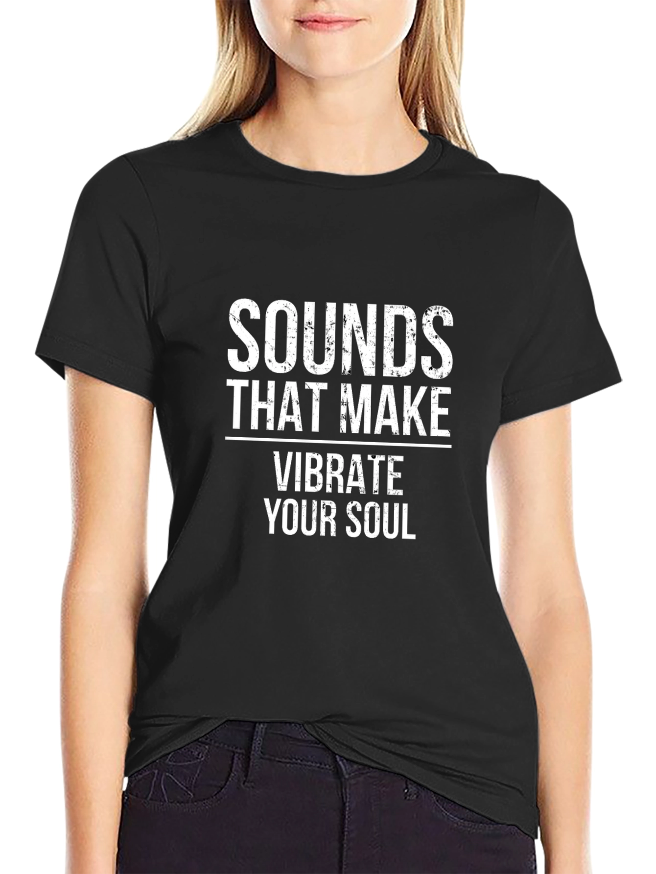 Sounds That Make Your Soul Vibrate Black T-Shirt
