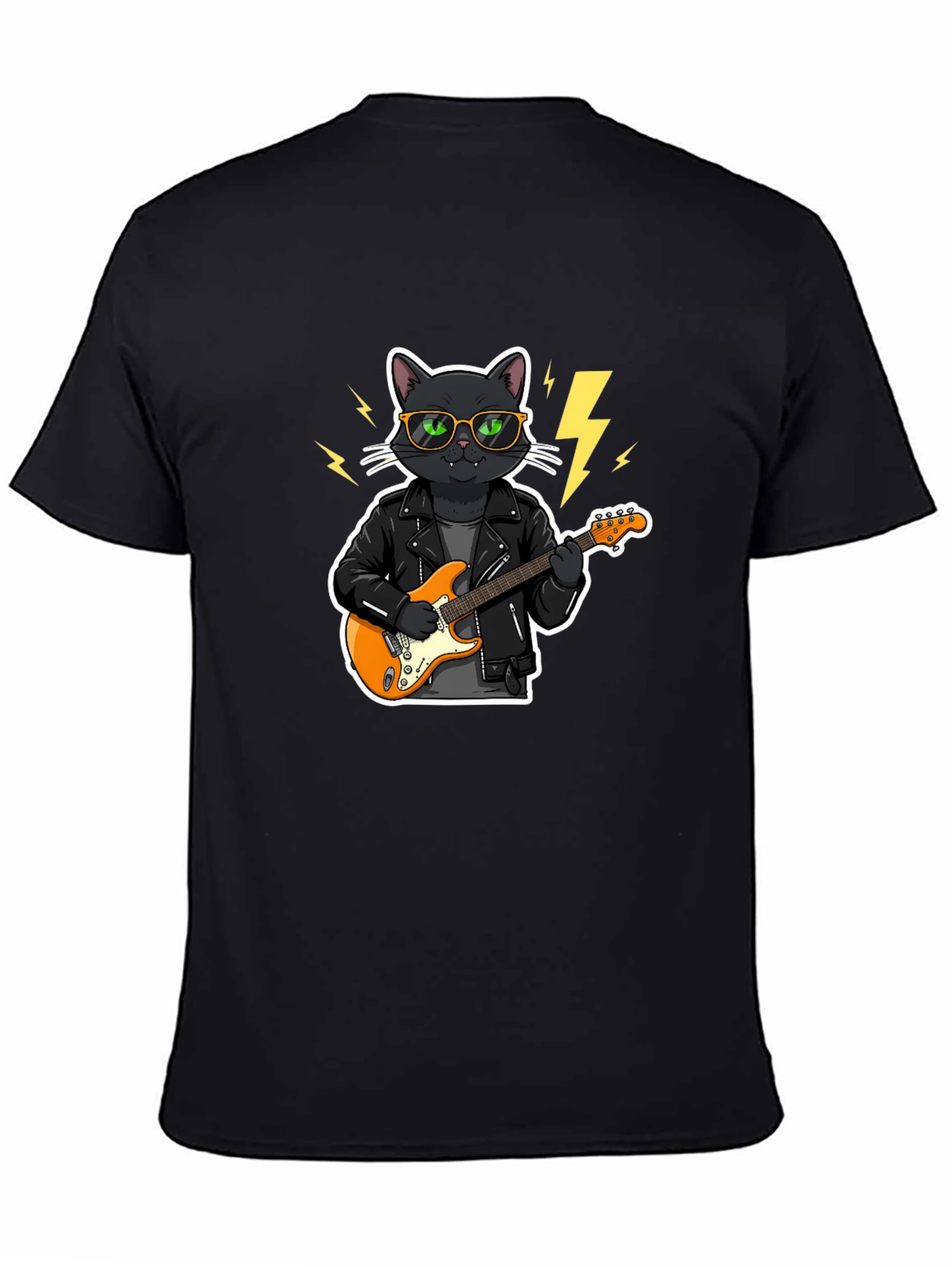 Cool Cat Rocker T-Shirt - Black
