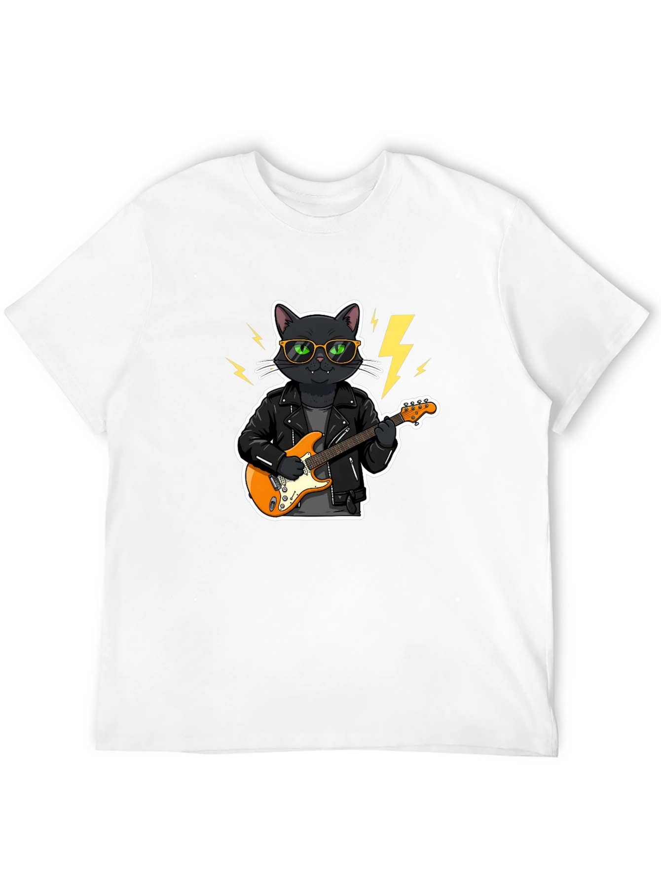 Cool Cat Rocker T-Shirt - Black