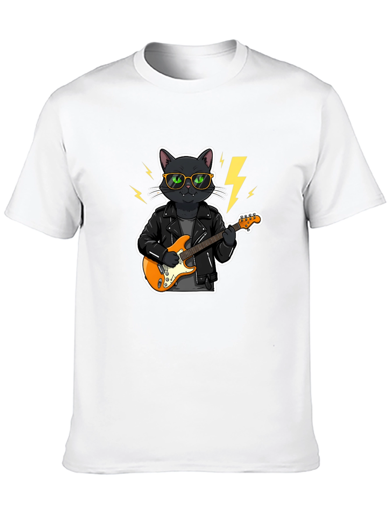 Cool Cat Rocker T-Shirt - Black