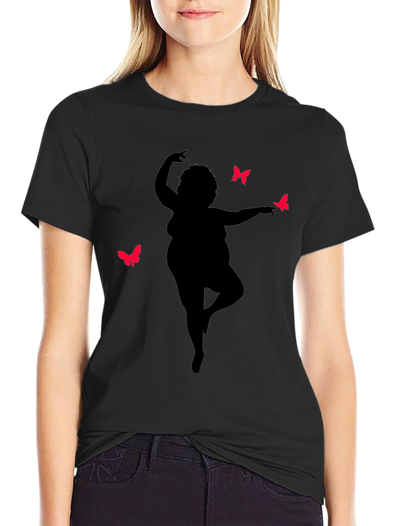 Dancing Woman T-Shirt Black