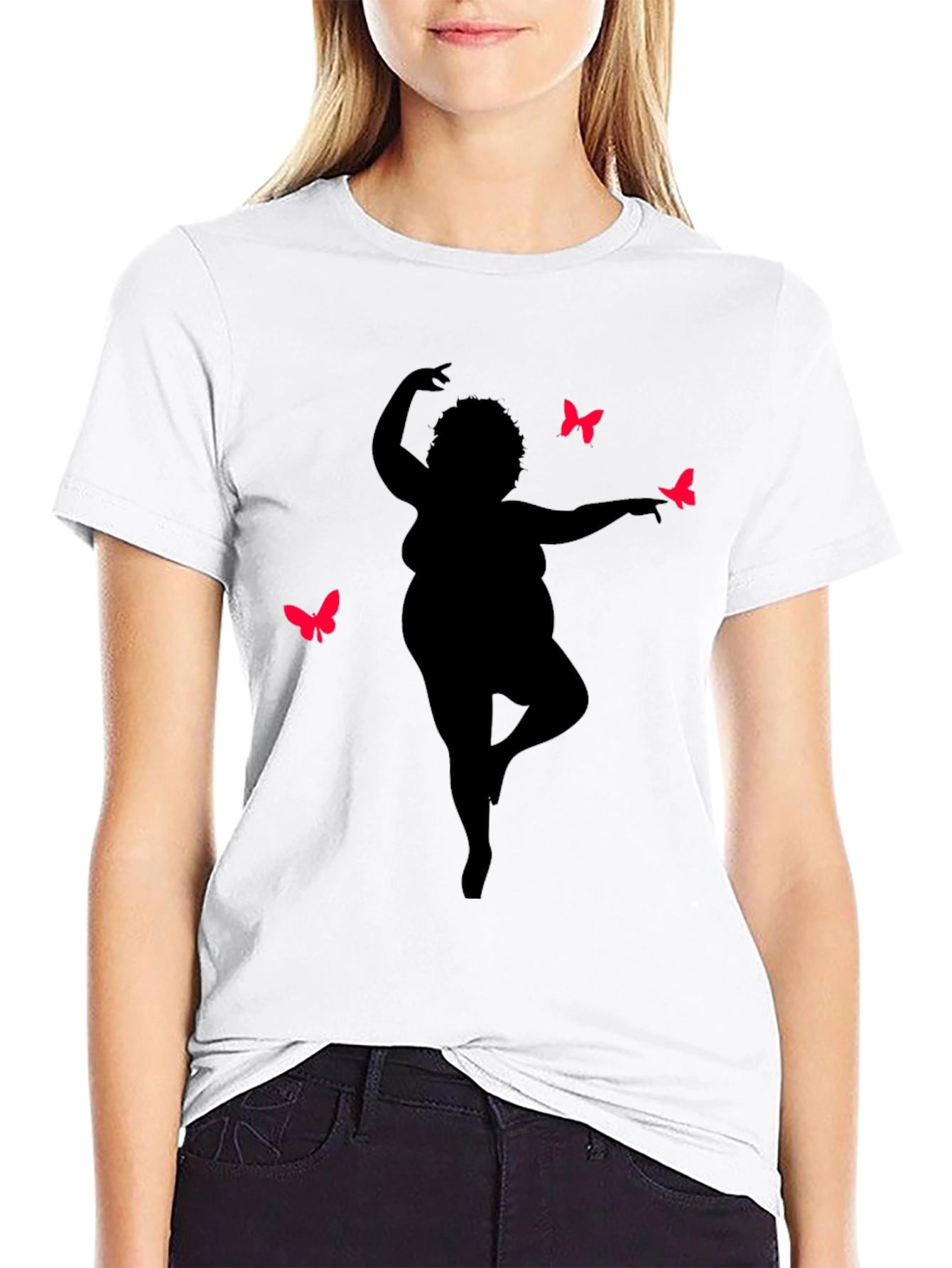 Dancing Woman T-Shirt Black