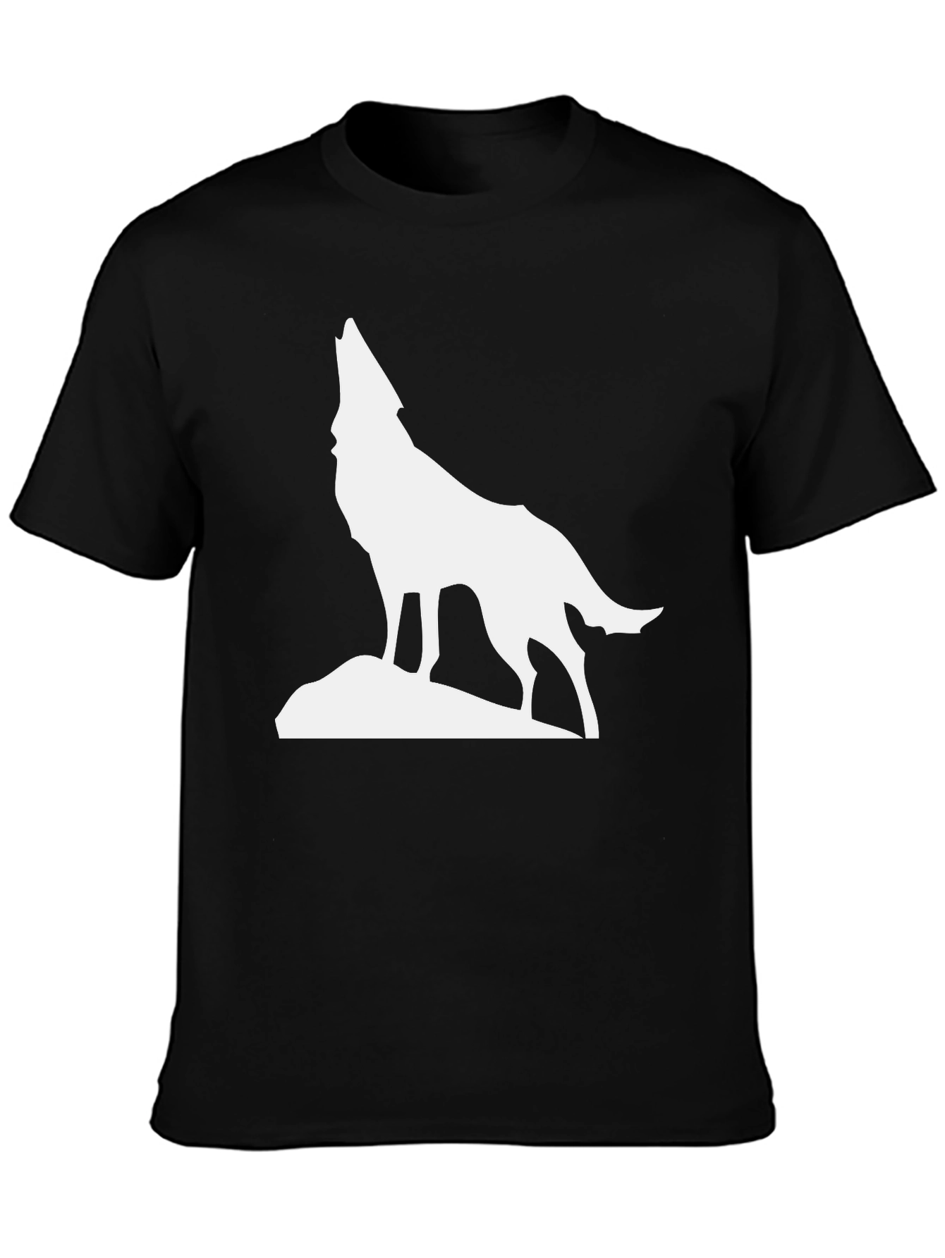 Howling Wolf Graphic Tee - Classic Black T-Shirt