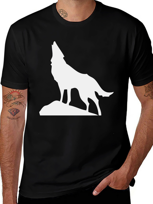 Howling Wolf Graphic Tee - Classic Black T-Shirt