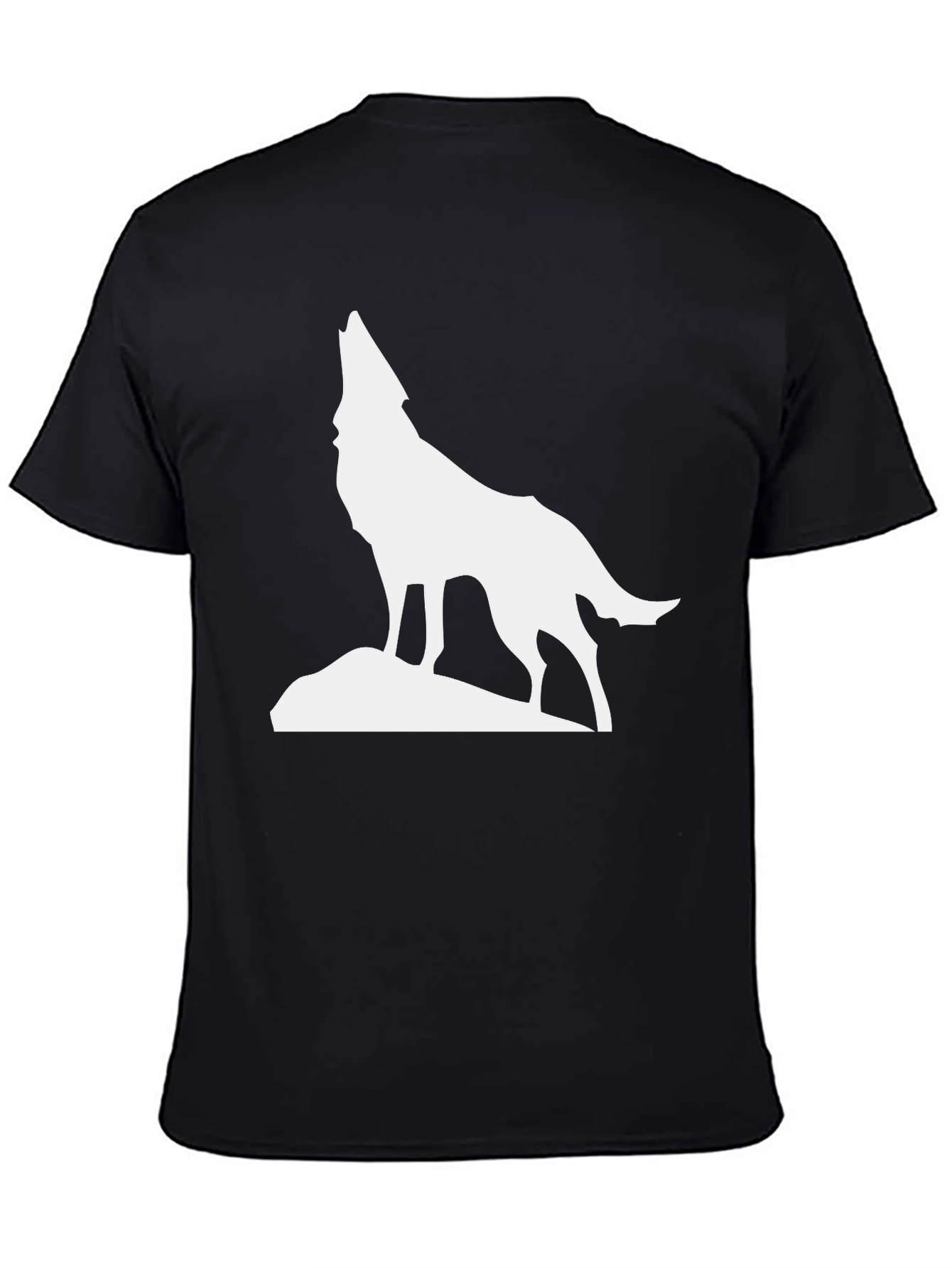 Howling Wolf Graphic Tee - Classic Black T-Shirt