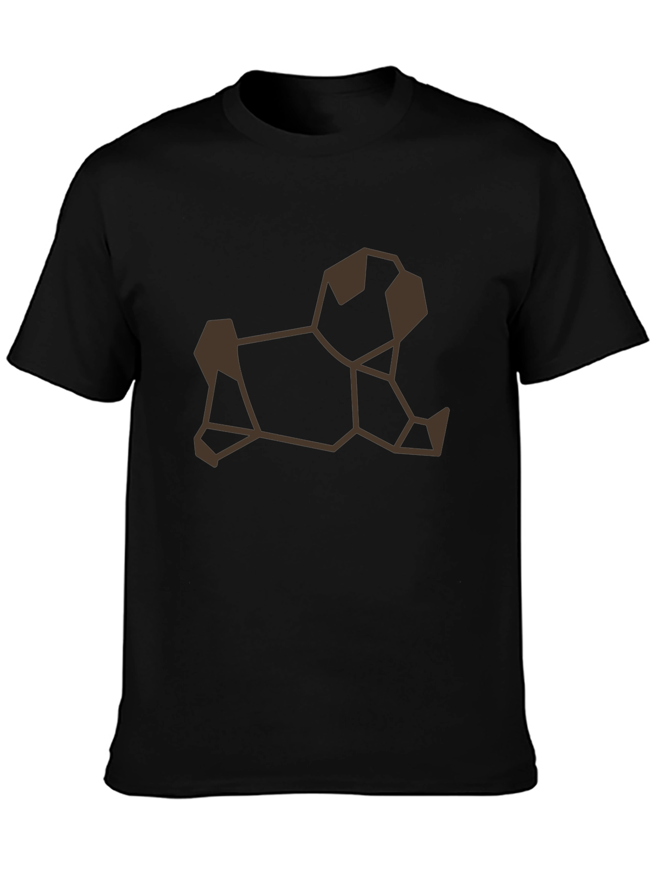 Geometric Pug Graphic Tee - Modern Dog Lover Style