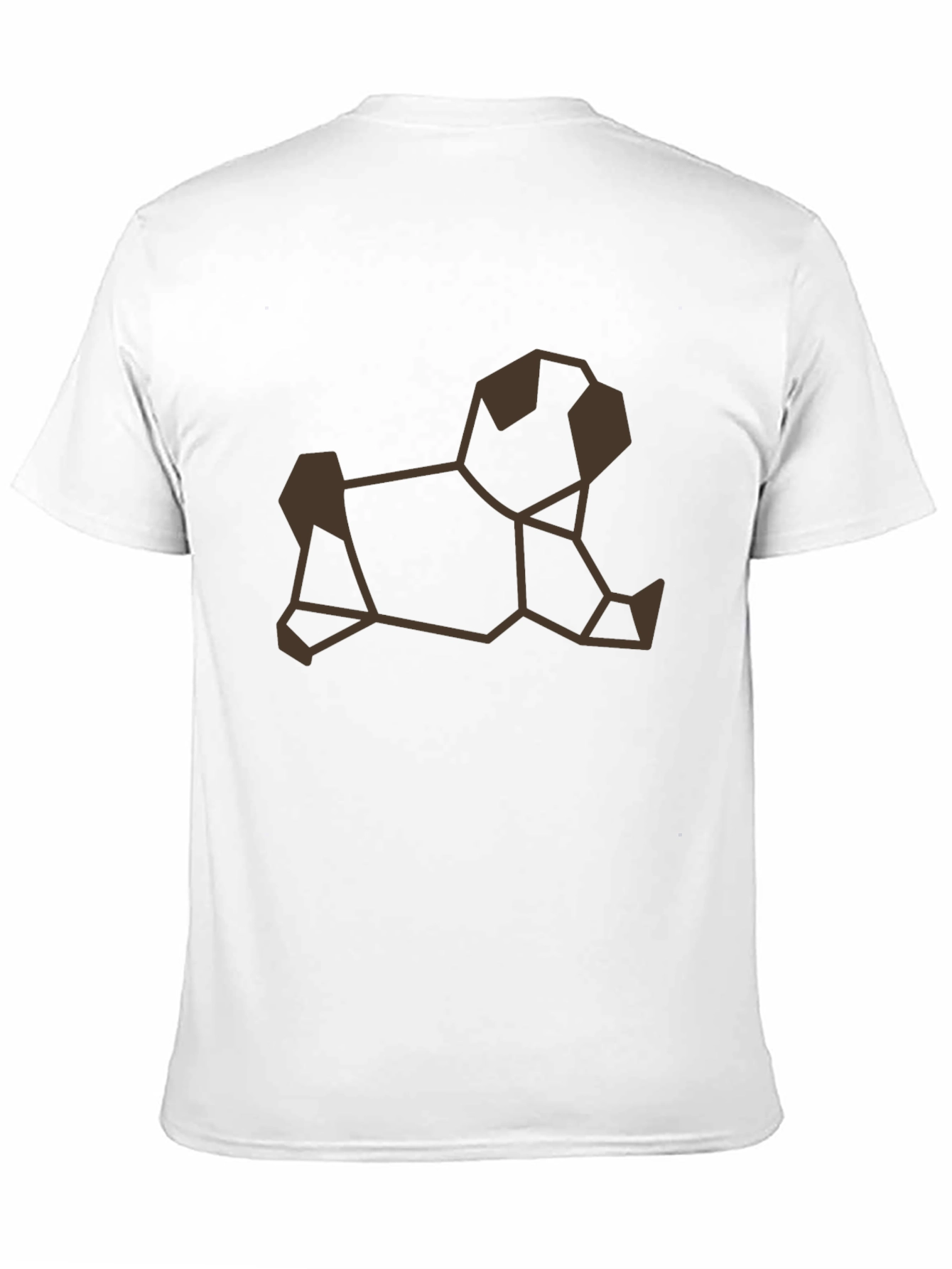 Geometric Pug Graphic Tee - Modern Dog Lover Style