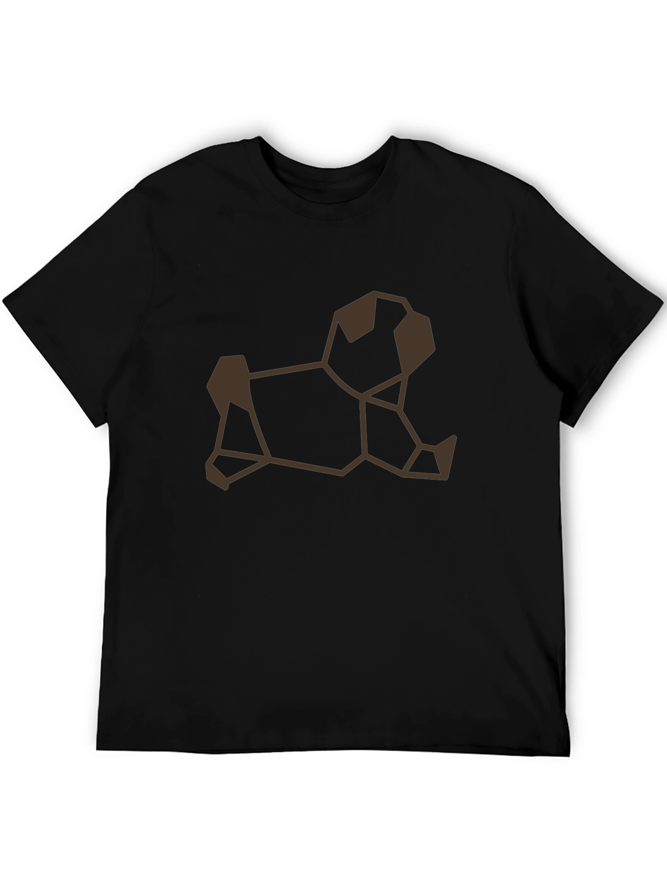 Geometric Pug Graphic Tee - Modern Dog Lover Style