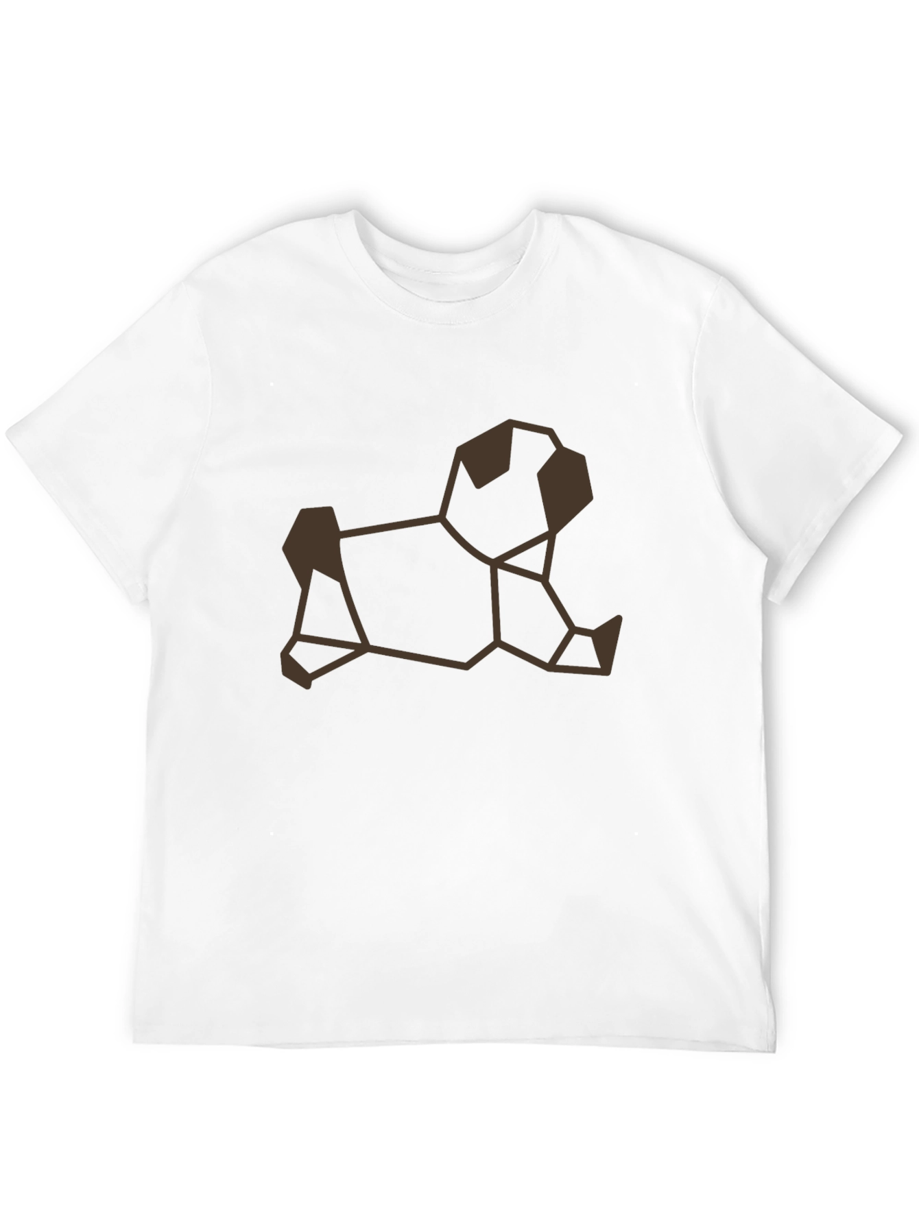 Geometric Pug Graphic Tee - Modern Dog Lover Style
